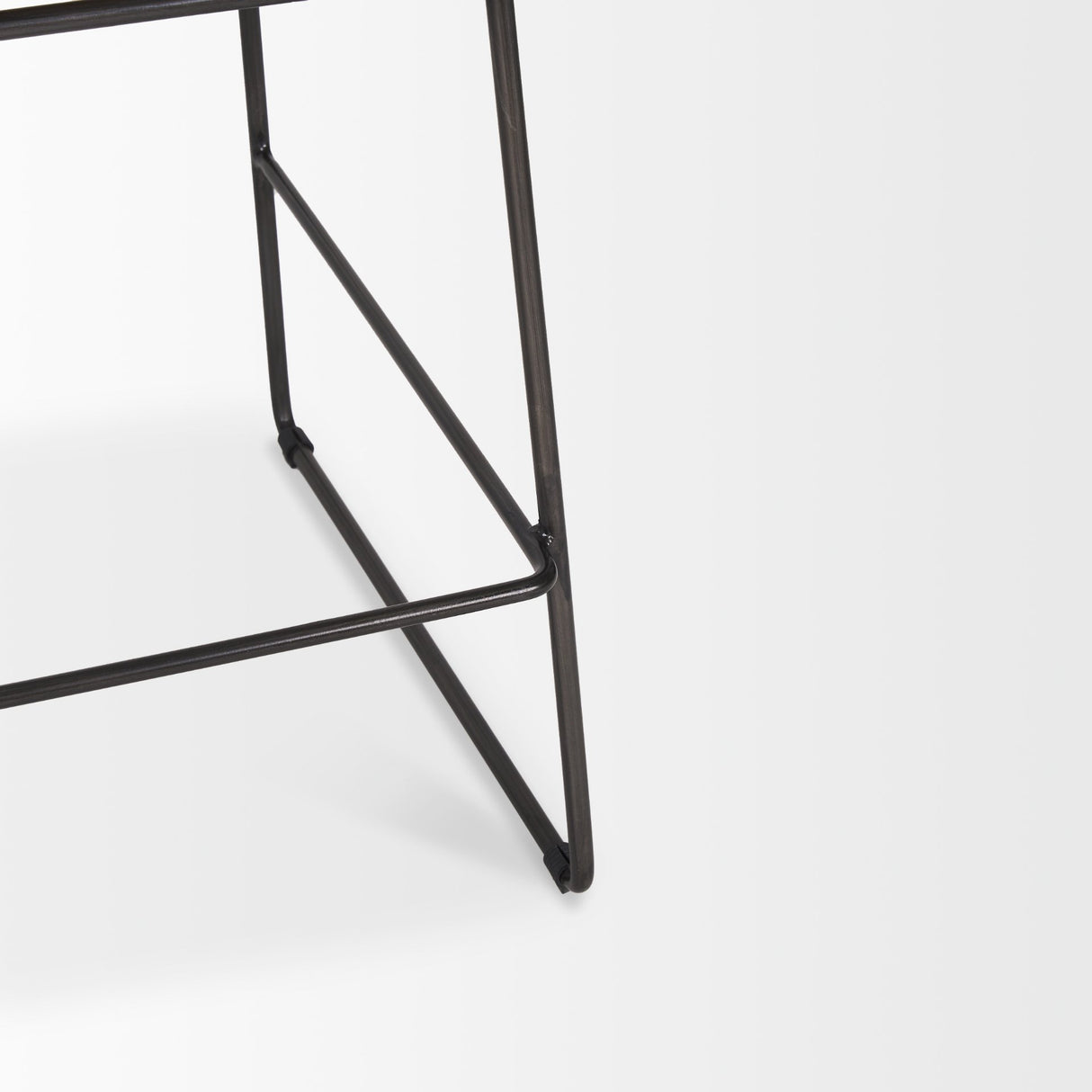 Meritt 37"H Black Faux-Leather Seat W/ Black Metal Frame Stool from Mercana - Luna Furniture