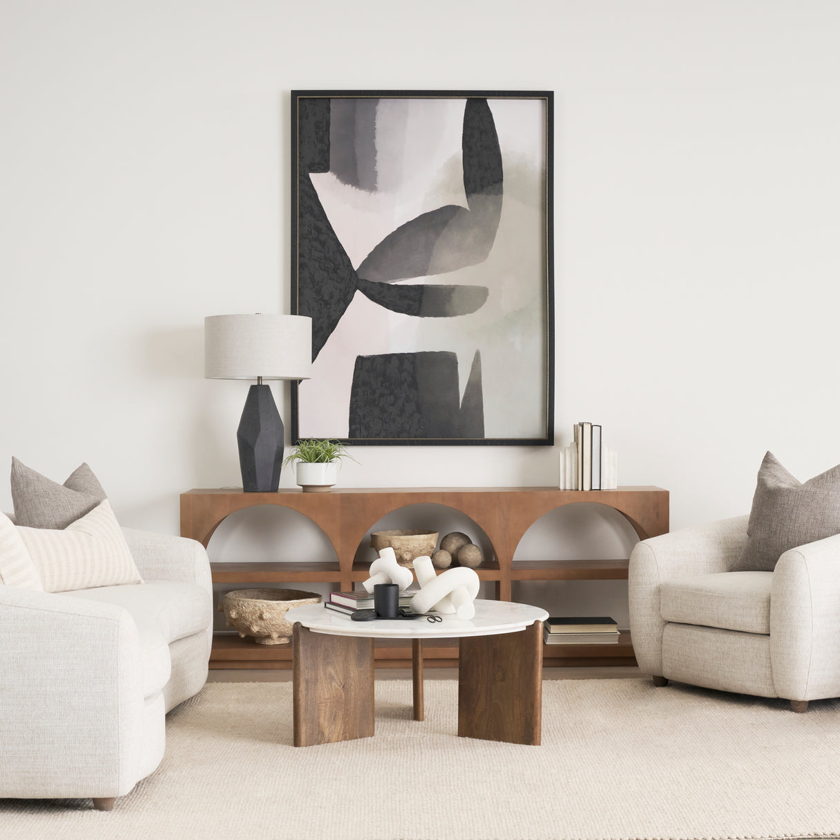 Rumer Dark Brown Wood w/ White Marble Coffee Table from Mercana - Luna Furniture