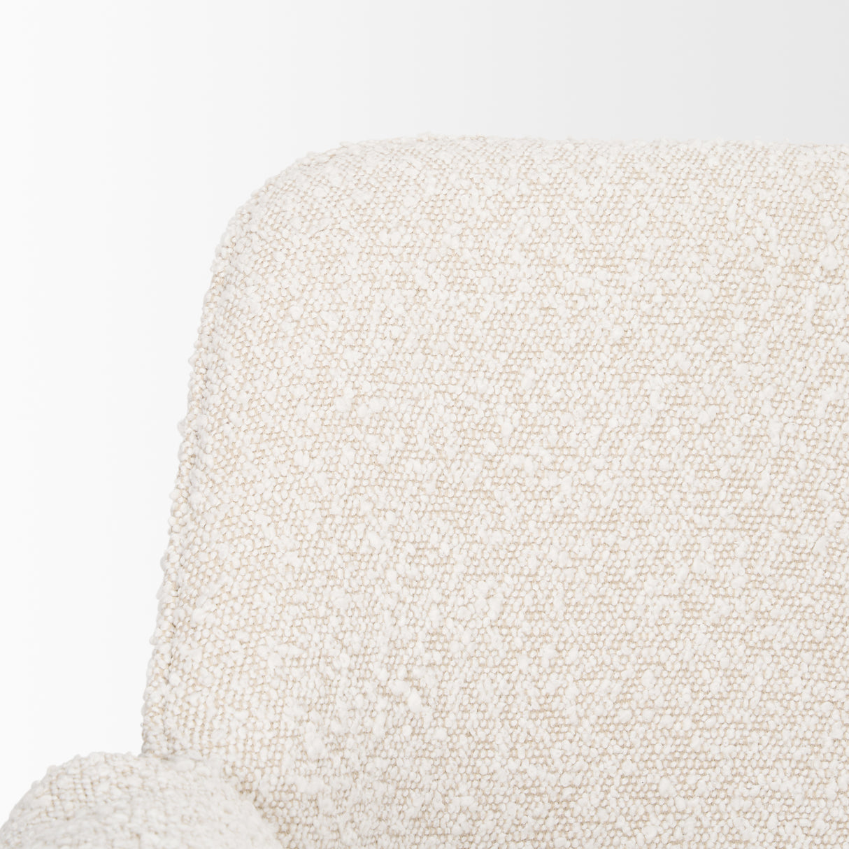 Brently Dining Chair w/ Cream Boucle Fabric & Matte Black Metal Legs, Set of 2 from Mercana - Luna Furniture