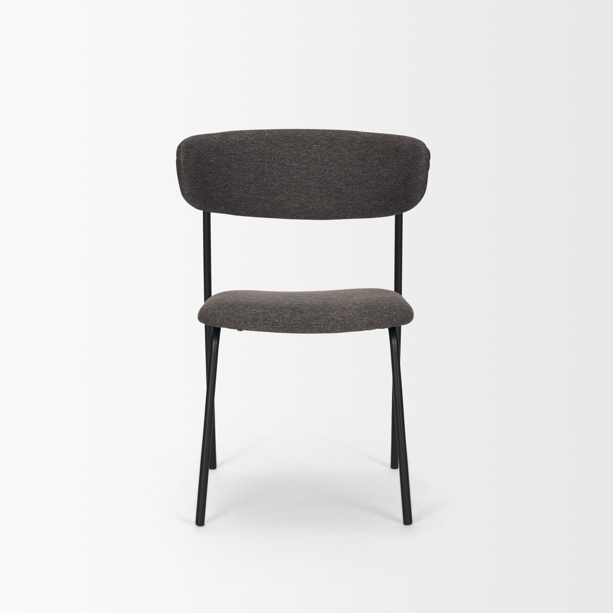 Corey Dining Chair w/ Gray Fabric & Matte Black Metal, Set of 2 from Mercana - Luna Furniture
