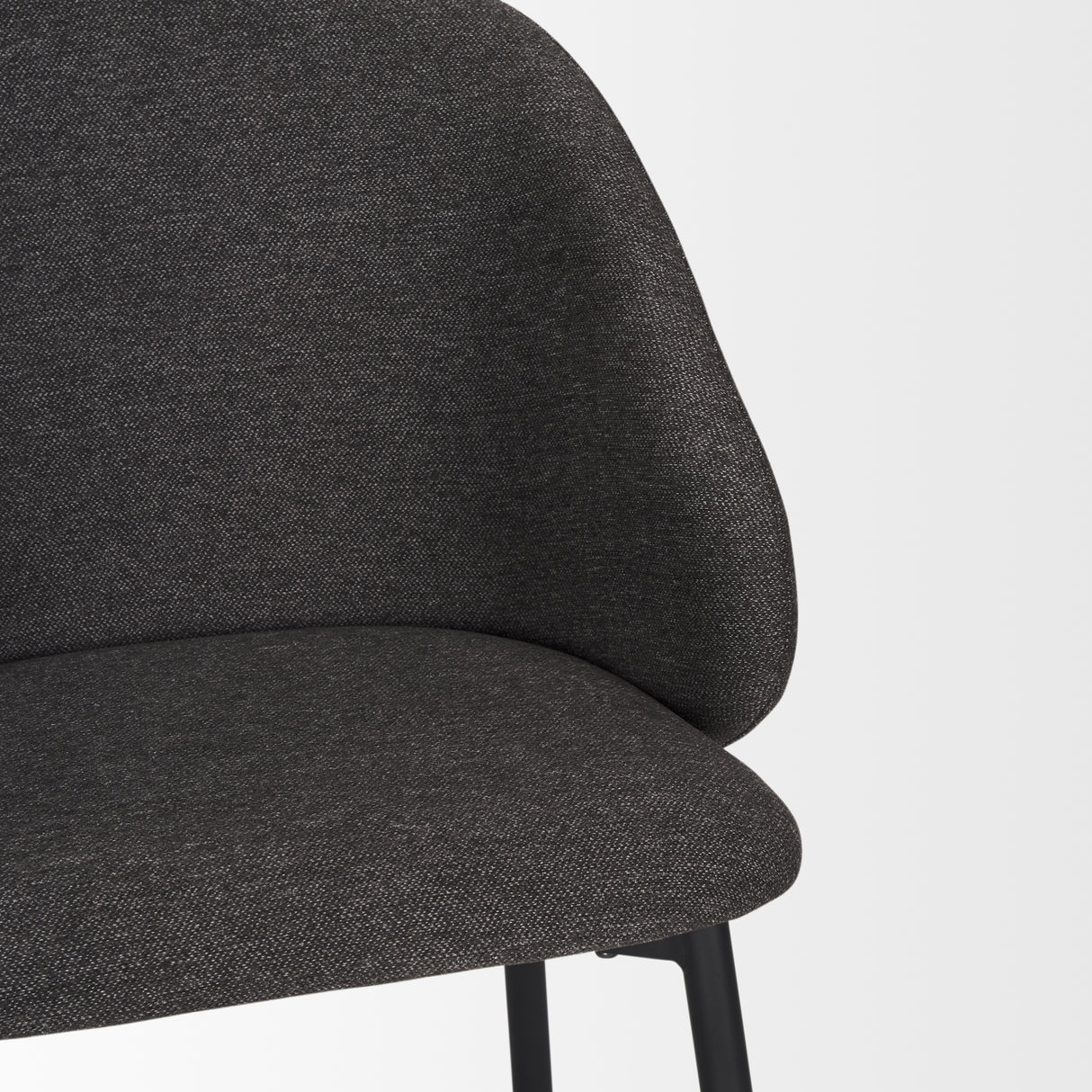 Shannon Dining Chair w/ Gray Fabric & Matte Black Metal, Set of 2 from Mercana - Luna Furniture
