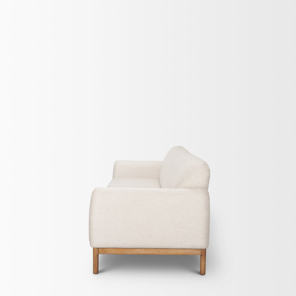 Hale Sofa W/ Medium Brown Wood and Oatmeal Fabric from Mercana - Luna Furniture