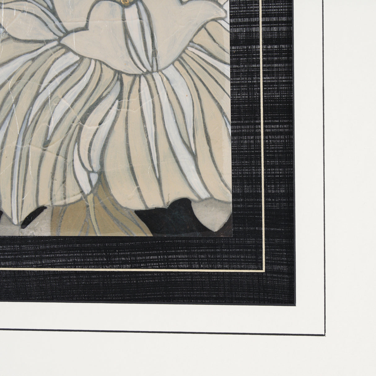 Garden Noir I by June Erica Vess a Hand Embellished Textured Framed Art Print Matted under Glass from Mercana - Luna Furniture