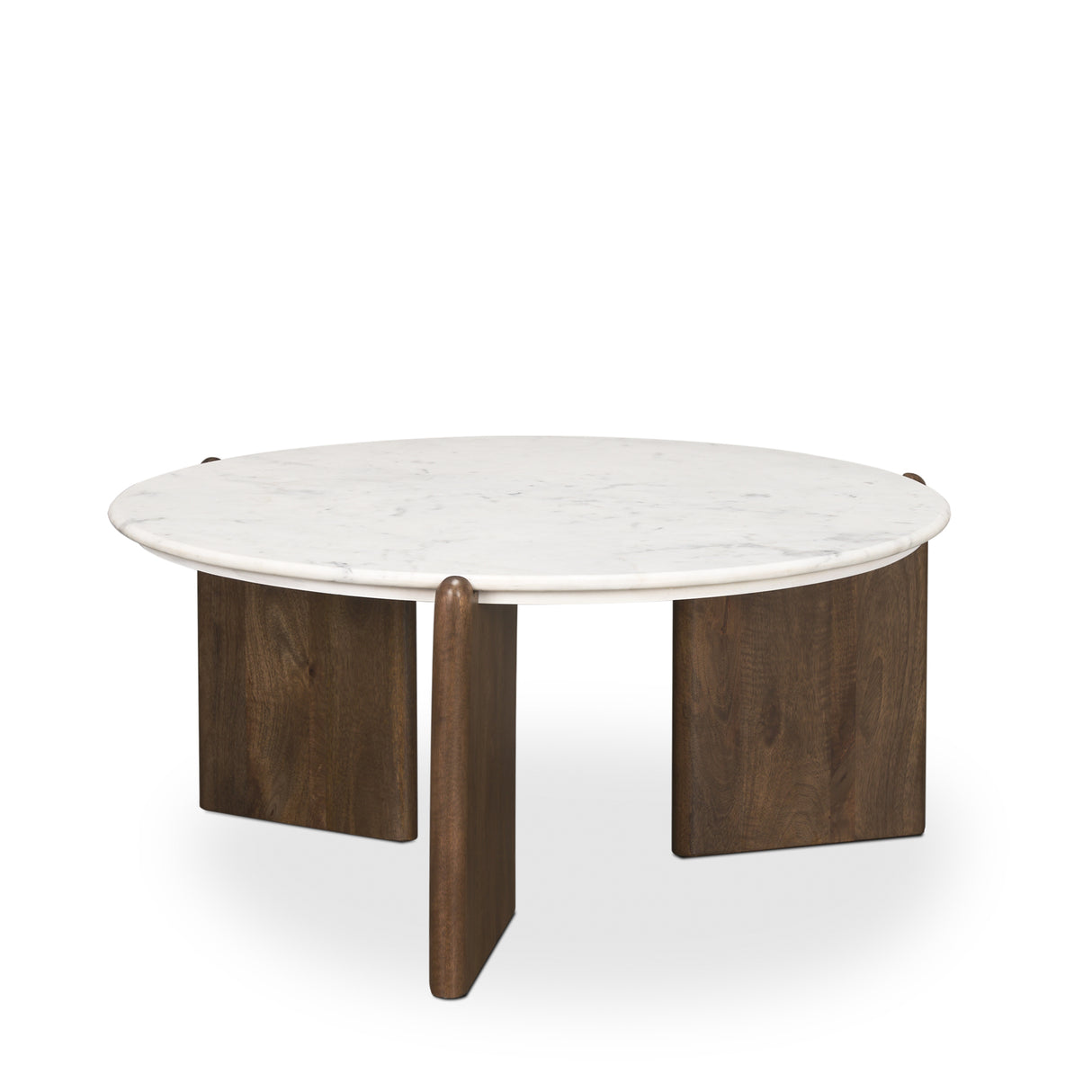 Rumer Dark Brown Wood w/ White Marble Coffee Table from Mercana - Luna Furniture