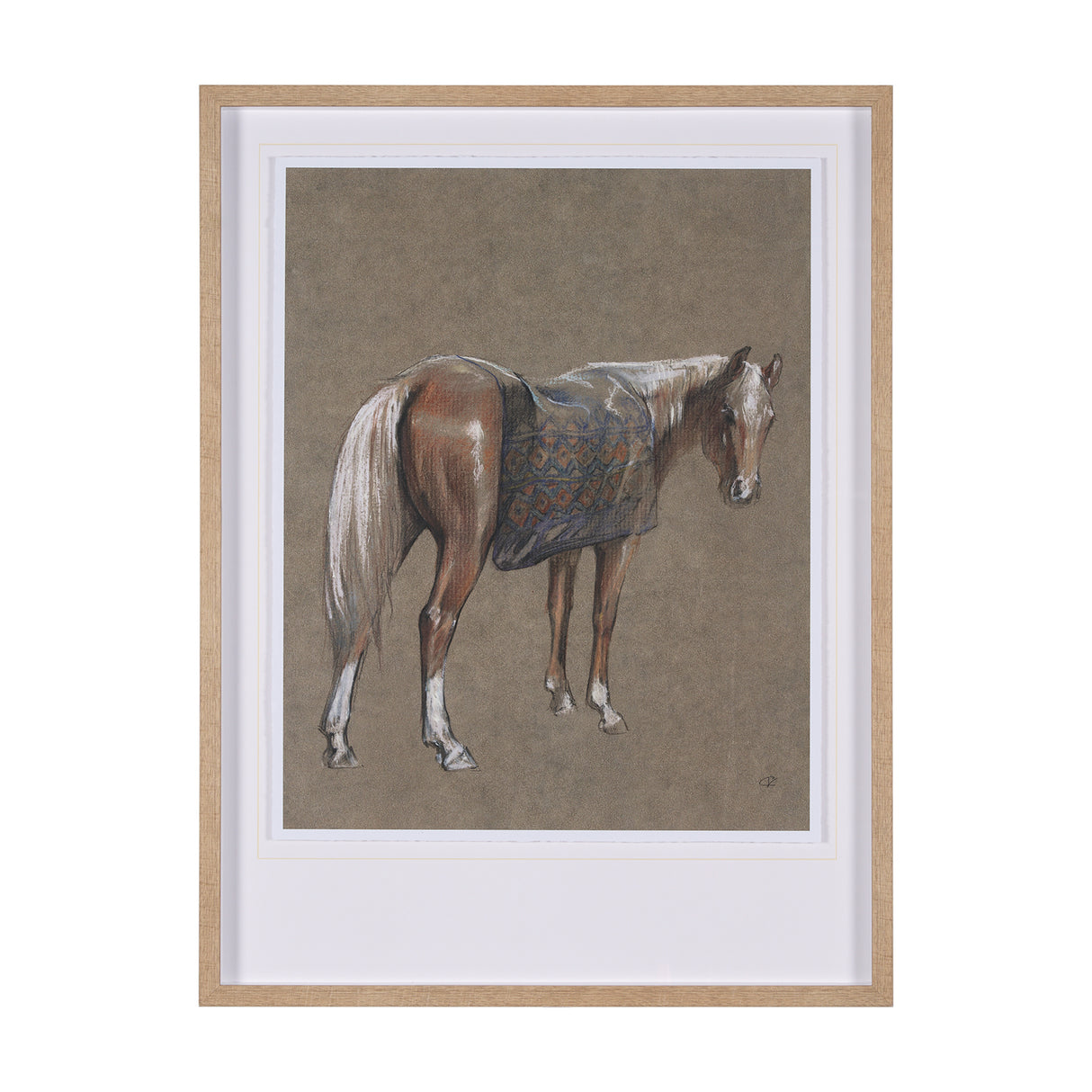 Palomino Blanket by Mercana Studio a Hand Embellished Textured Framed Art Print from Mercana - Luna Furniture