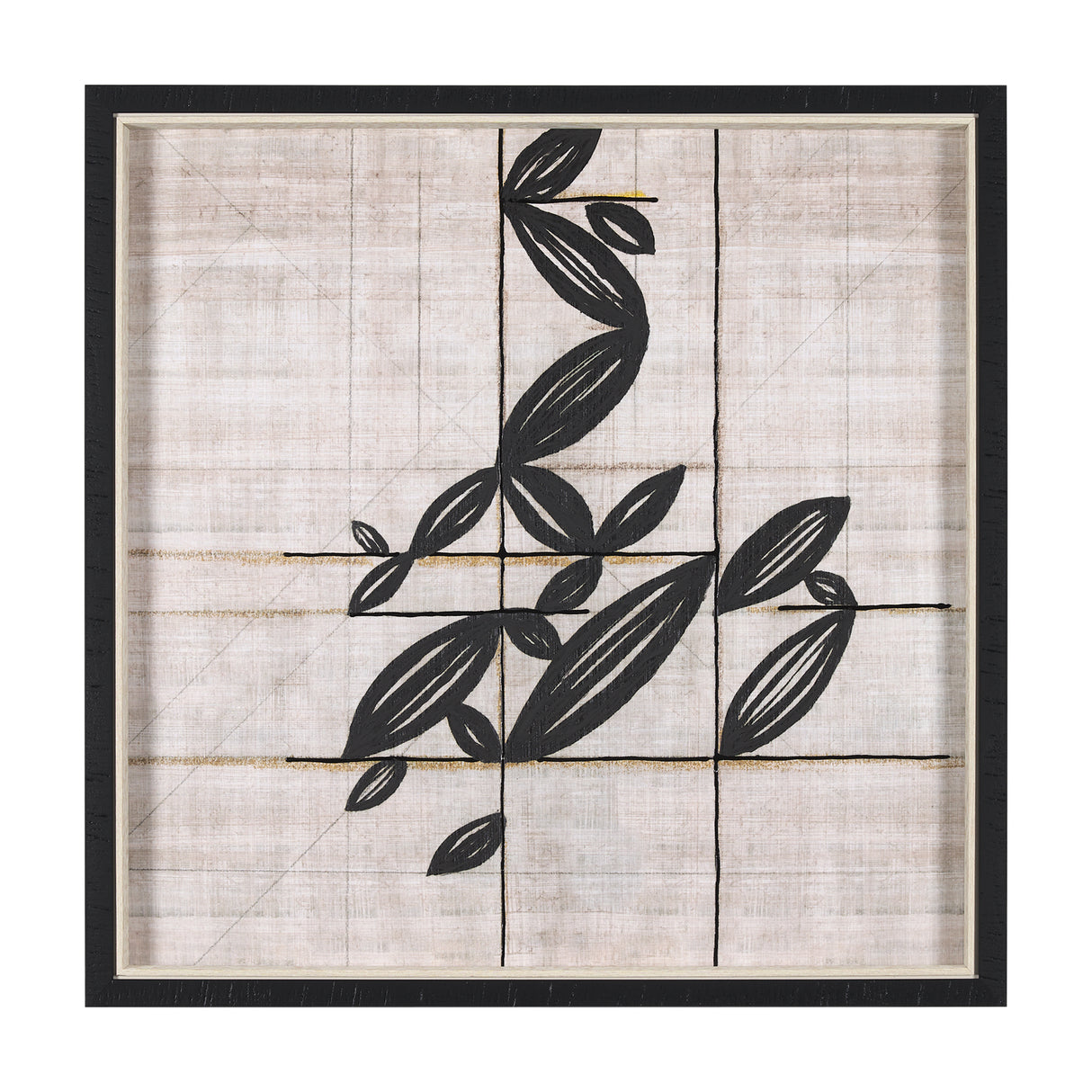 Papyrus Foliage I by Mercana Studio a Hand Embellished Textured Framed Art Print from Mercana - Luna Furniture