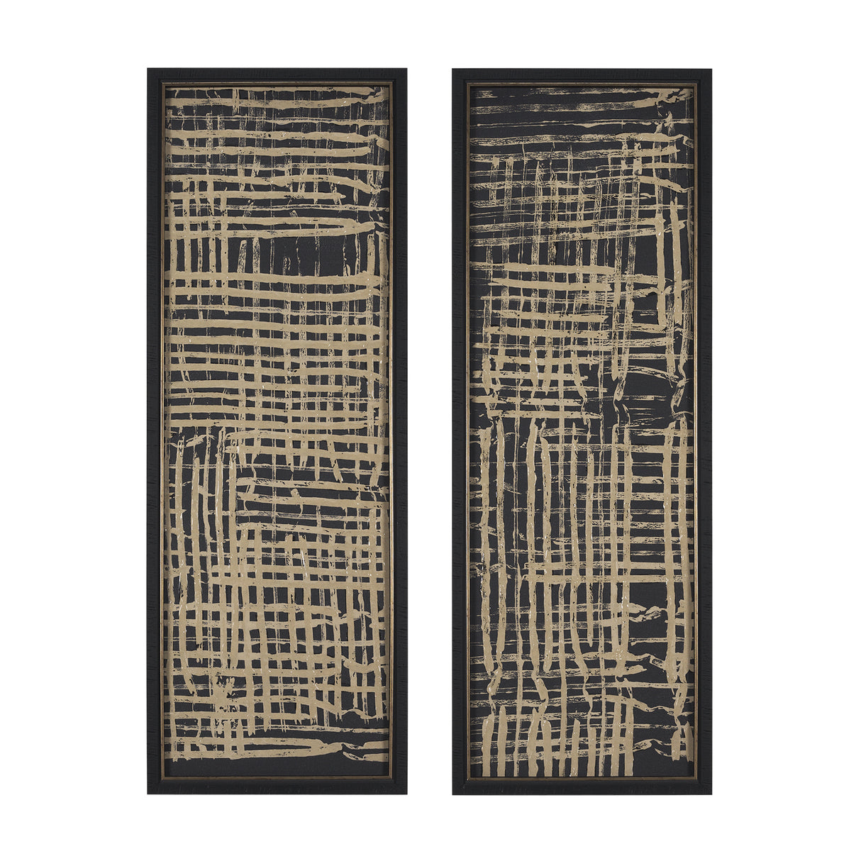 Woven Lines II Tan by Mercana Studio a Hand Embellished Textured Framed Art Print from Mercana - Luna Furniture