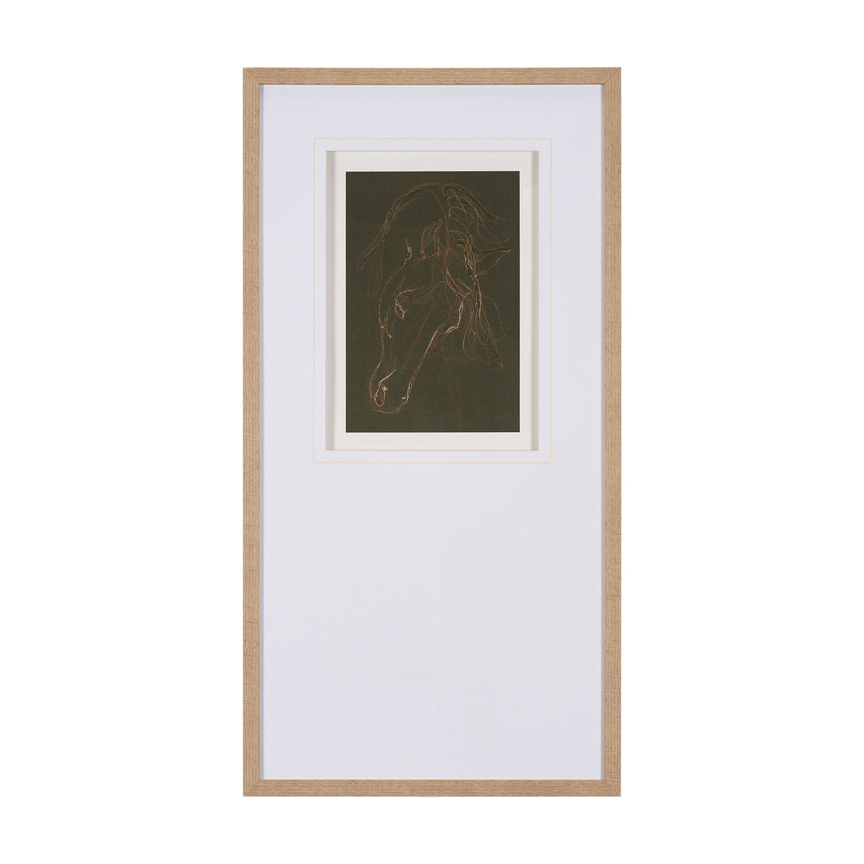 Andalusian Horse III Olive by Mercana Studio Hand Embellished Framed Art Print Matted under Glass from Mercana - Luna Furniture