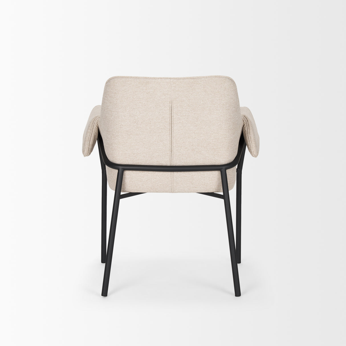 Brently Dining Chair w/ Oatmeal Fabric & Matte Black Metal Legs, Set of 2 from Mercana - Luna Furniture
