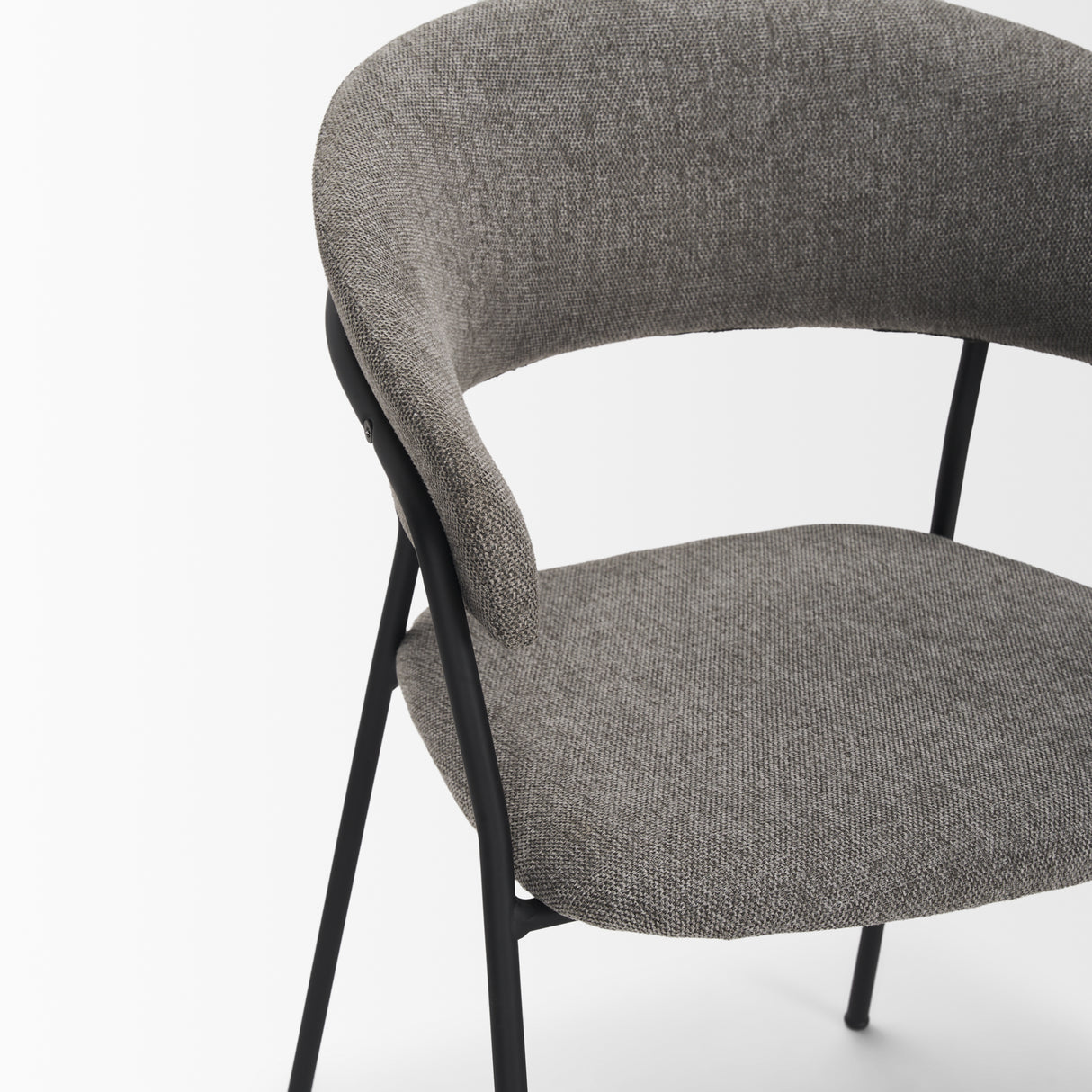 Carolyn Dining Chair w/ Gray Fabric & Matte Black Metal, Set of 2 from Mercana - Luna Furniture