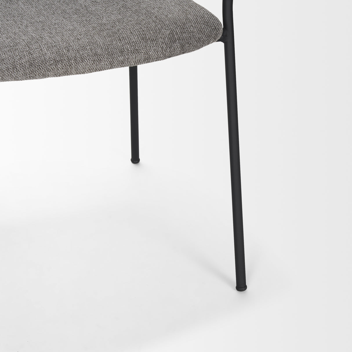 Carolyn Dining Chair w/ Gray Fabric & Matte Black Metal, Set of 2 from Mercana - Luna Furniture