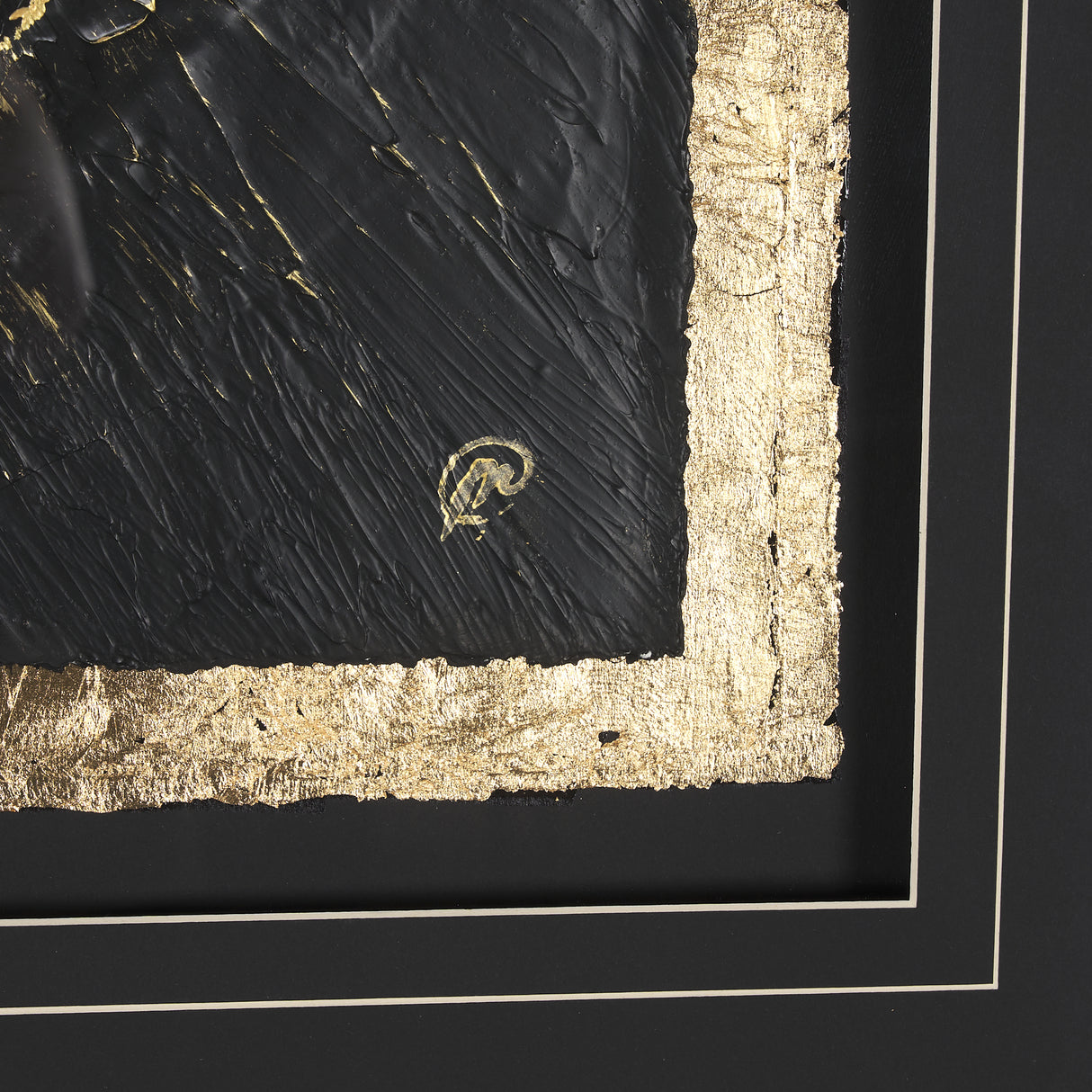 Caldera Black by Studio M a handmade Original Framed Artwork under Glass from Mercana - Luna Furniture