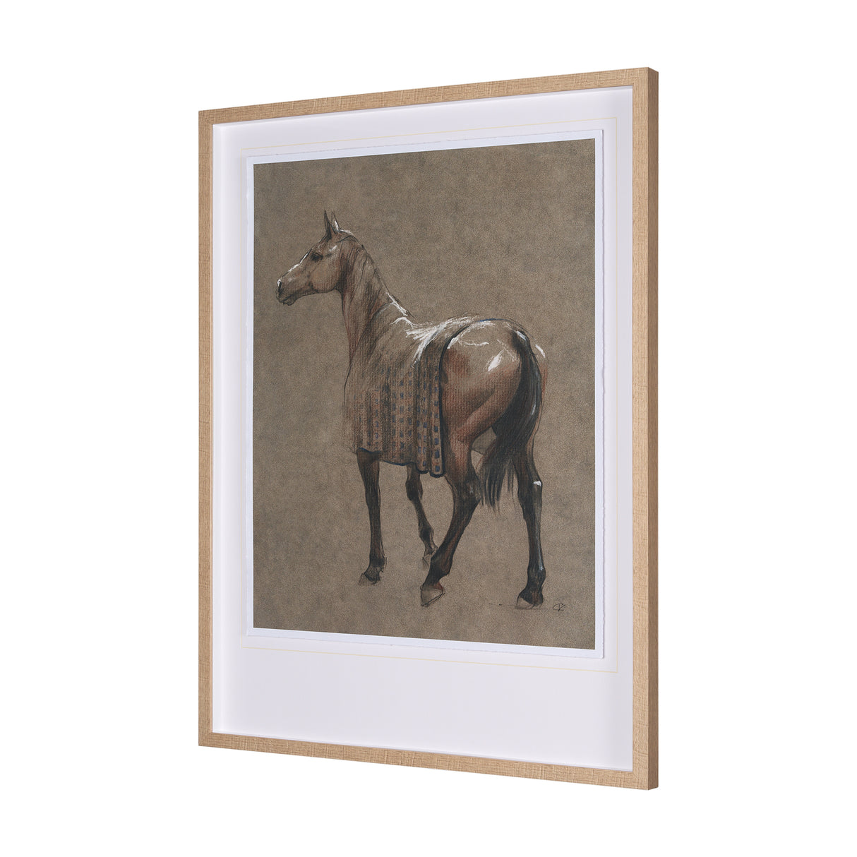 Buckskin Blanket by Mercana Studio a Hand Embellished Textured Framed Art Print from Mercana - Luna Furniture