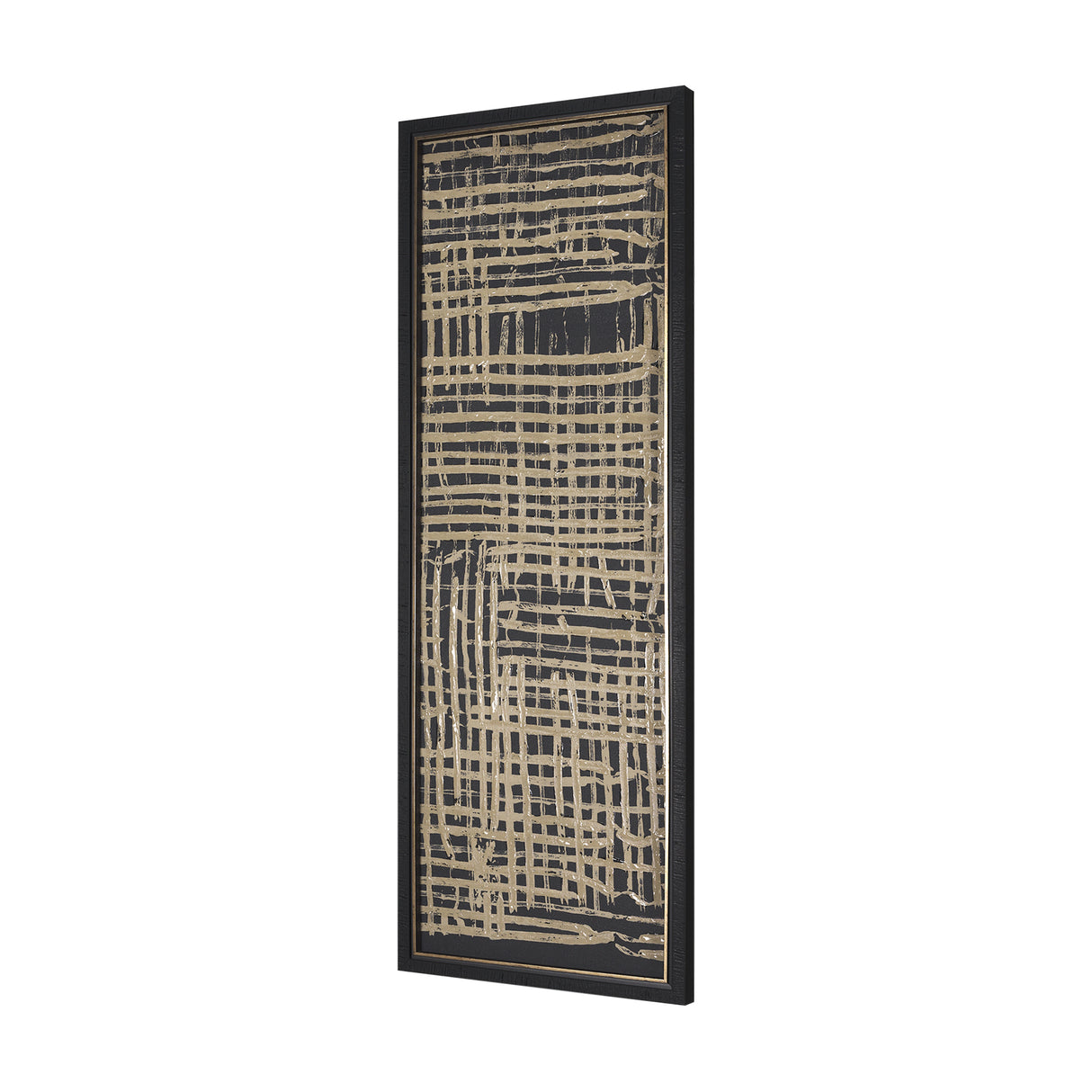 Woven Lines II Tan by Mercana Studio a Hand Embellished Textured Framed Art Print from Mercana - Luna Furniture