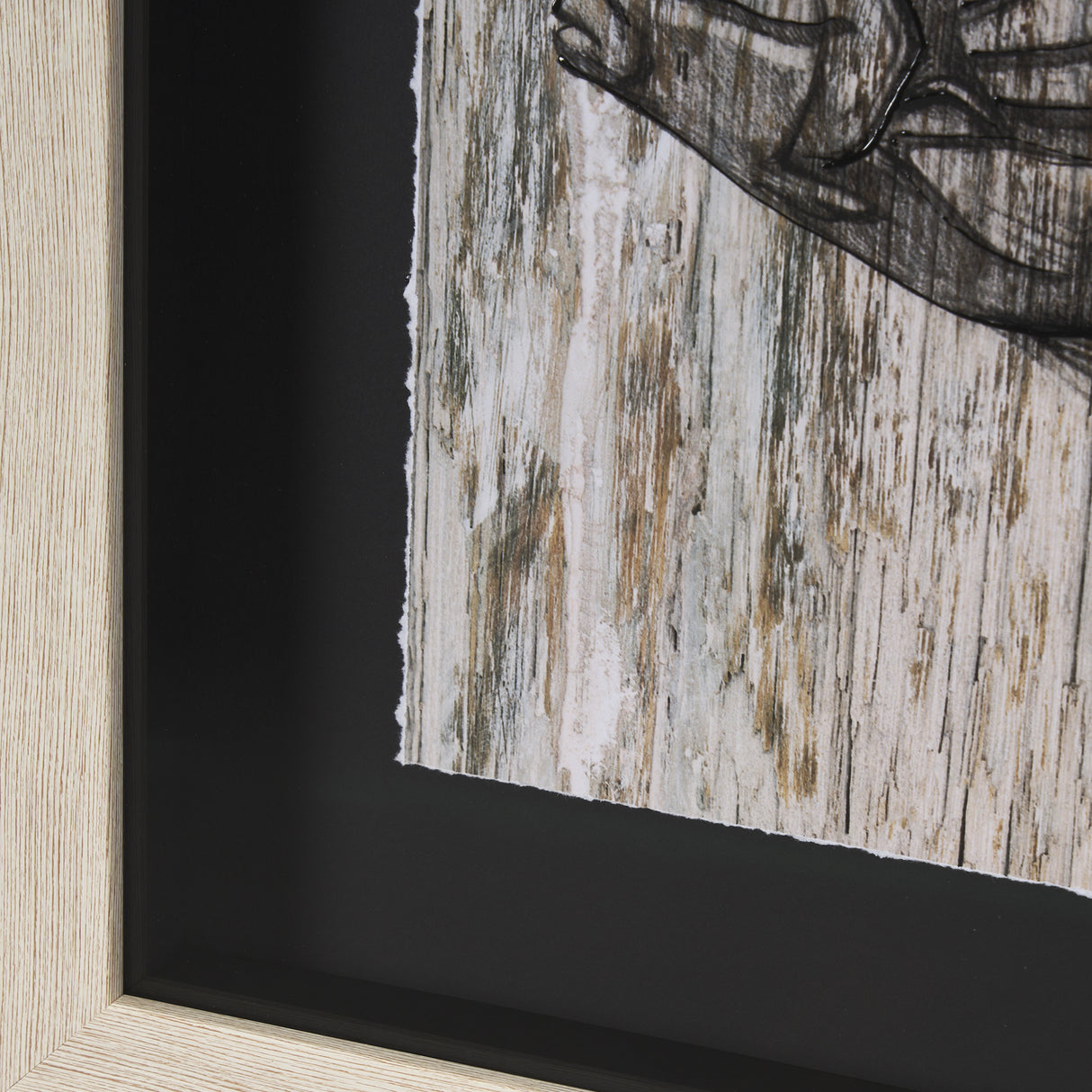 Wood Grain Fish III by Mercana Studio Hand Embellished Textured Framed Art Print Matted under Glass from Mercana - Luna Furniture