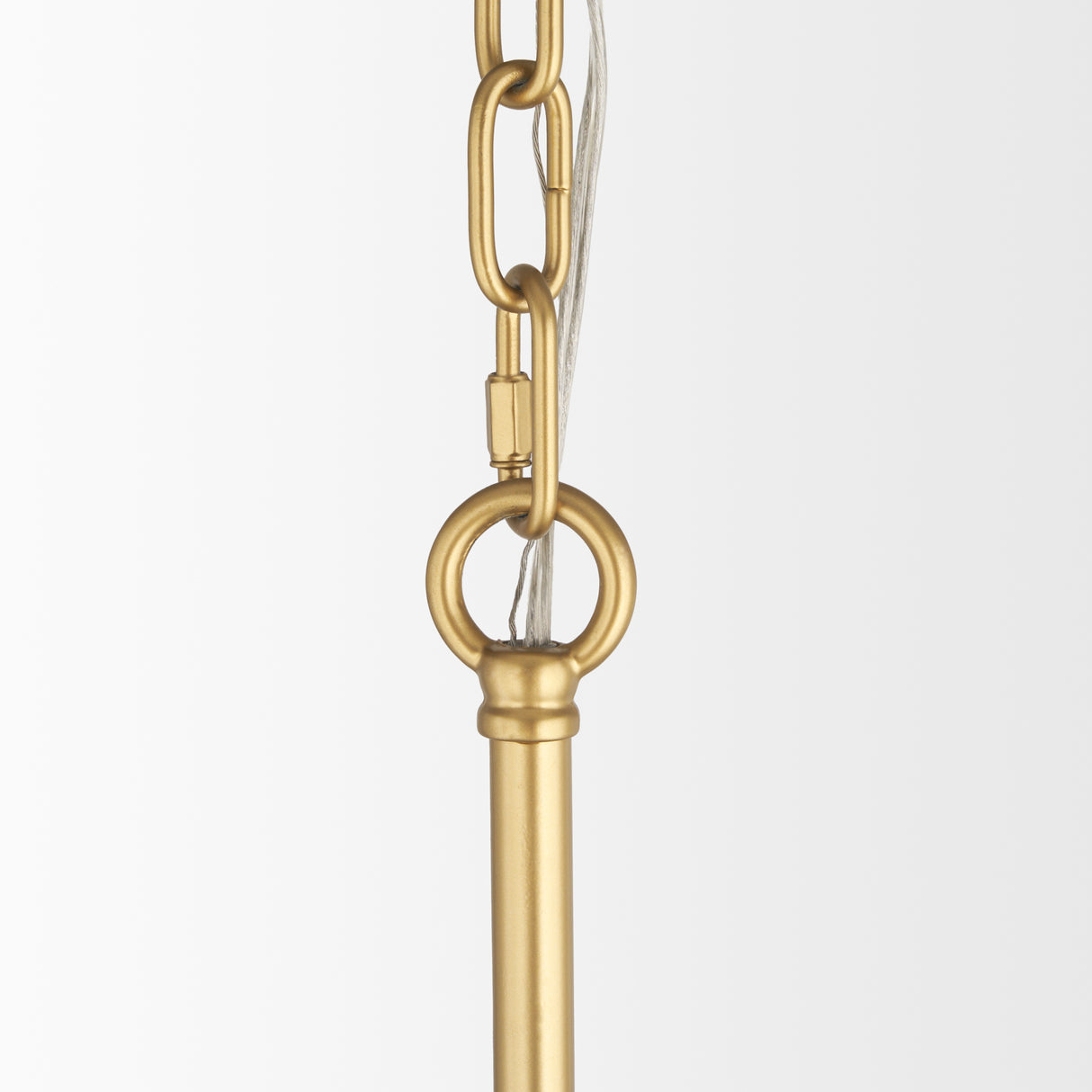 Barbara Brushed Gold Metal w/ Frosted Glass Globes 18-Light Chandelier from Mercana - Luna Furniture