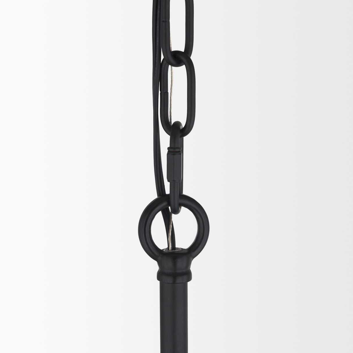 Barbara Matte Black Metal w/ Frosted Glass Globes 18-Light Chandelier from Mercana - Luna Furniture