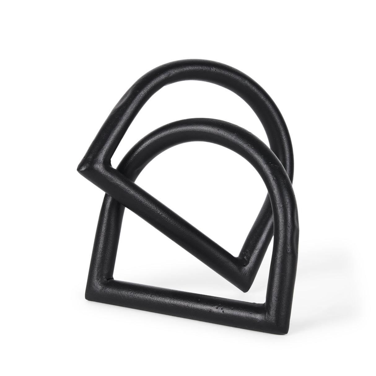 Locke Large Matte Black Metal Decorative Object from Mercana - Luna Furniture