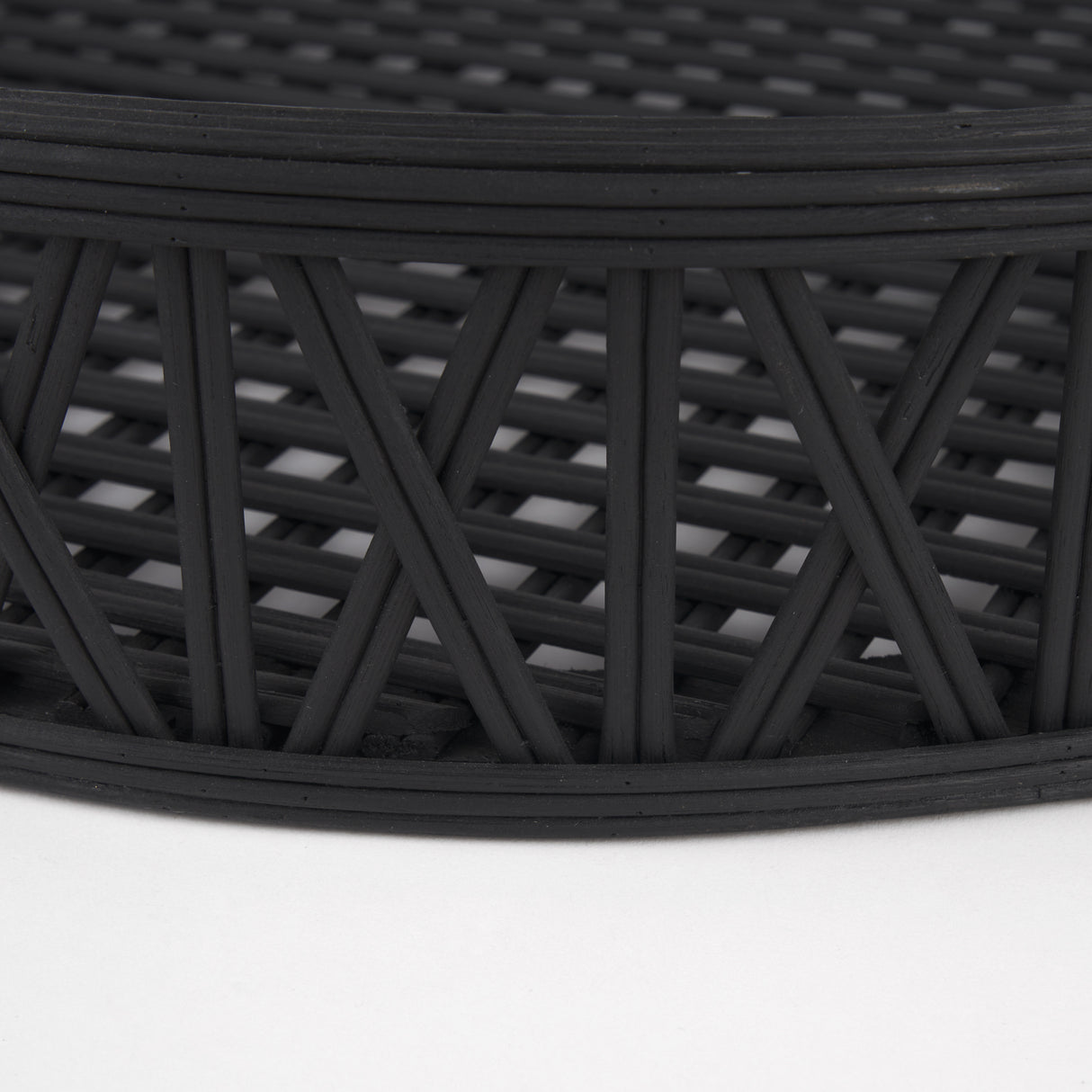 Thea Matte Black Wicker Trays (Set of 2) from Mercana - Luna Furniture