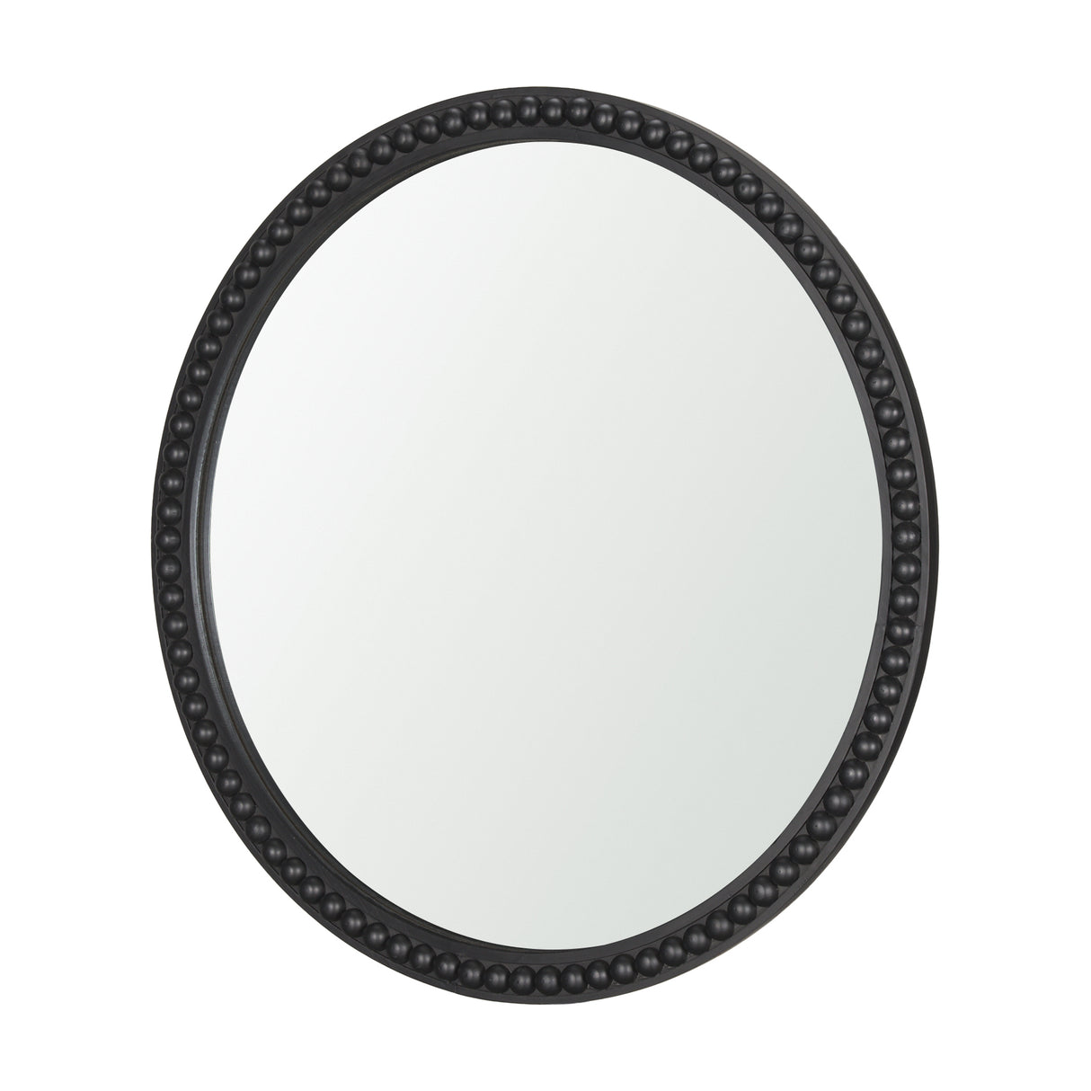 Roan Black Wood Beaded Wall Mirror from Mercana - Luna Furniture