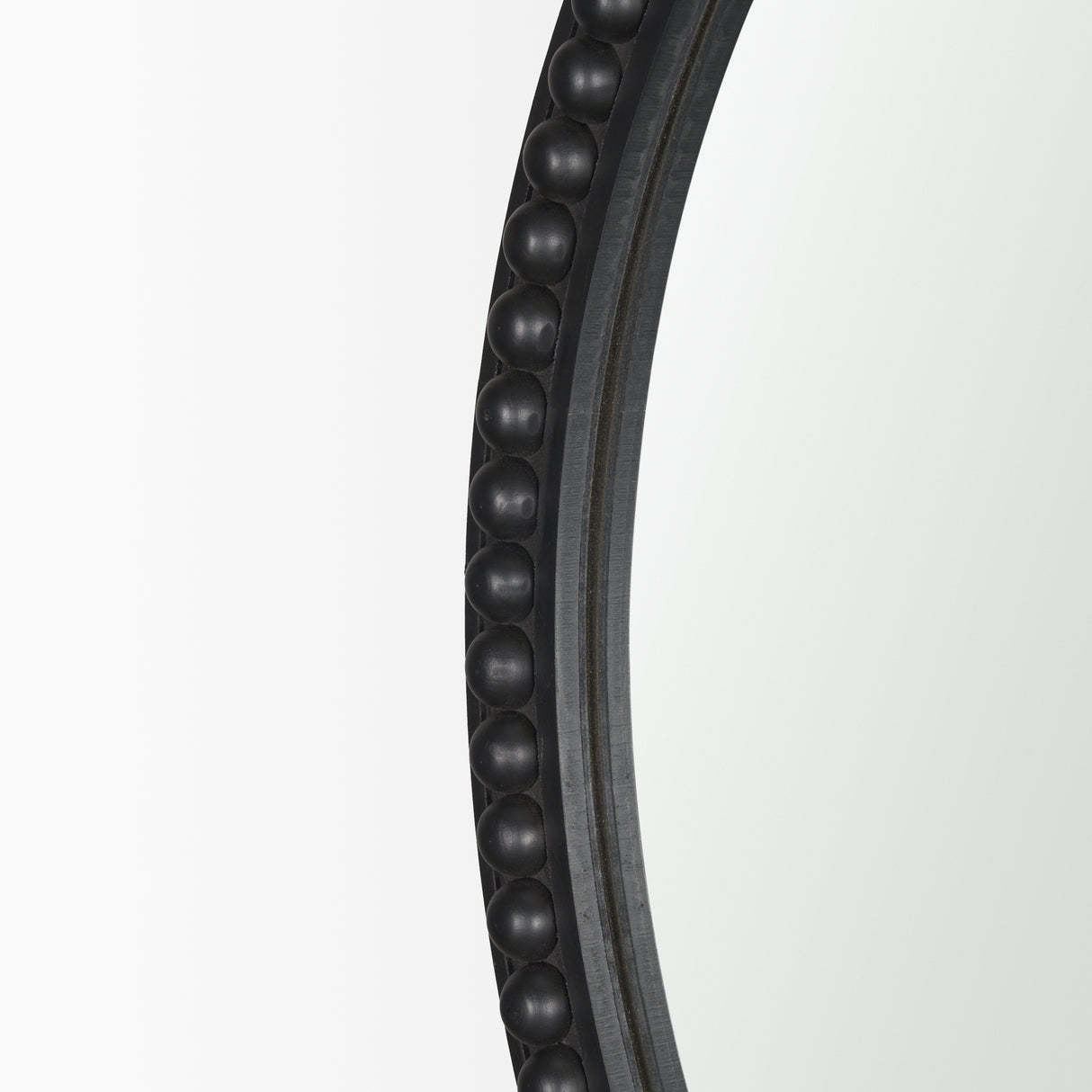Roan Black Wood Beaded Wall Mirror from Mercana - Luna Furniture