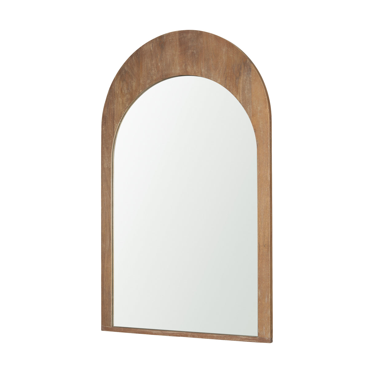Celeste Light Brown Wood Medium Arched Mirror from Mercana - Luna Furniture