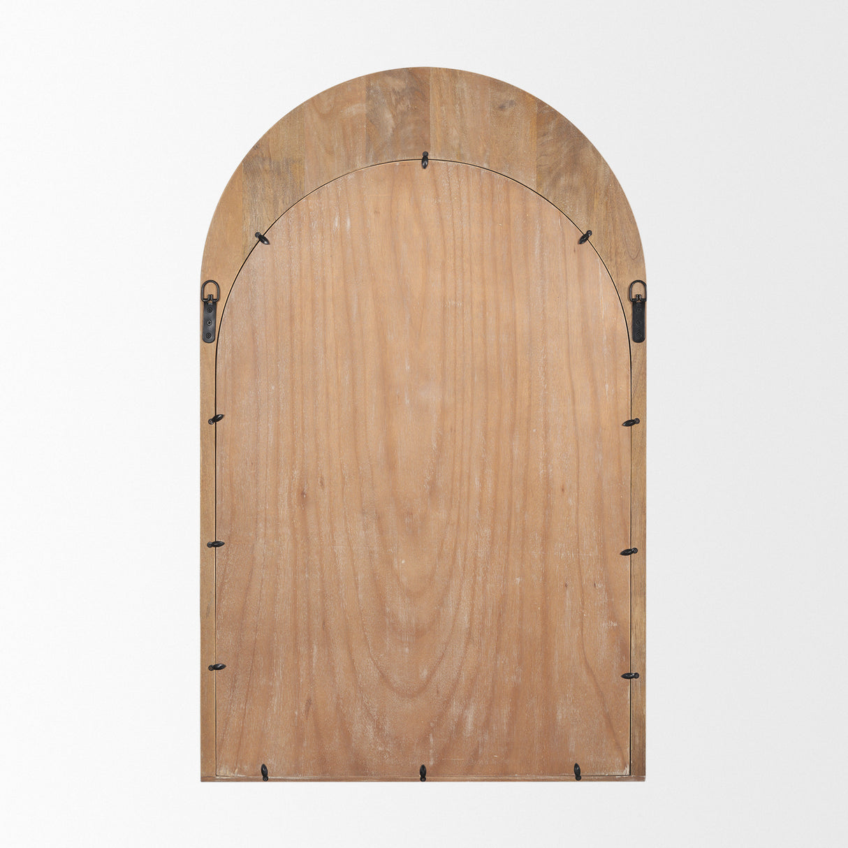 Celeste Light Brown Wood Medium Arched Mirror from Mercana - Luna Furniture