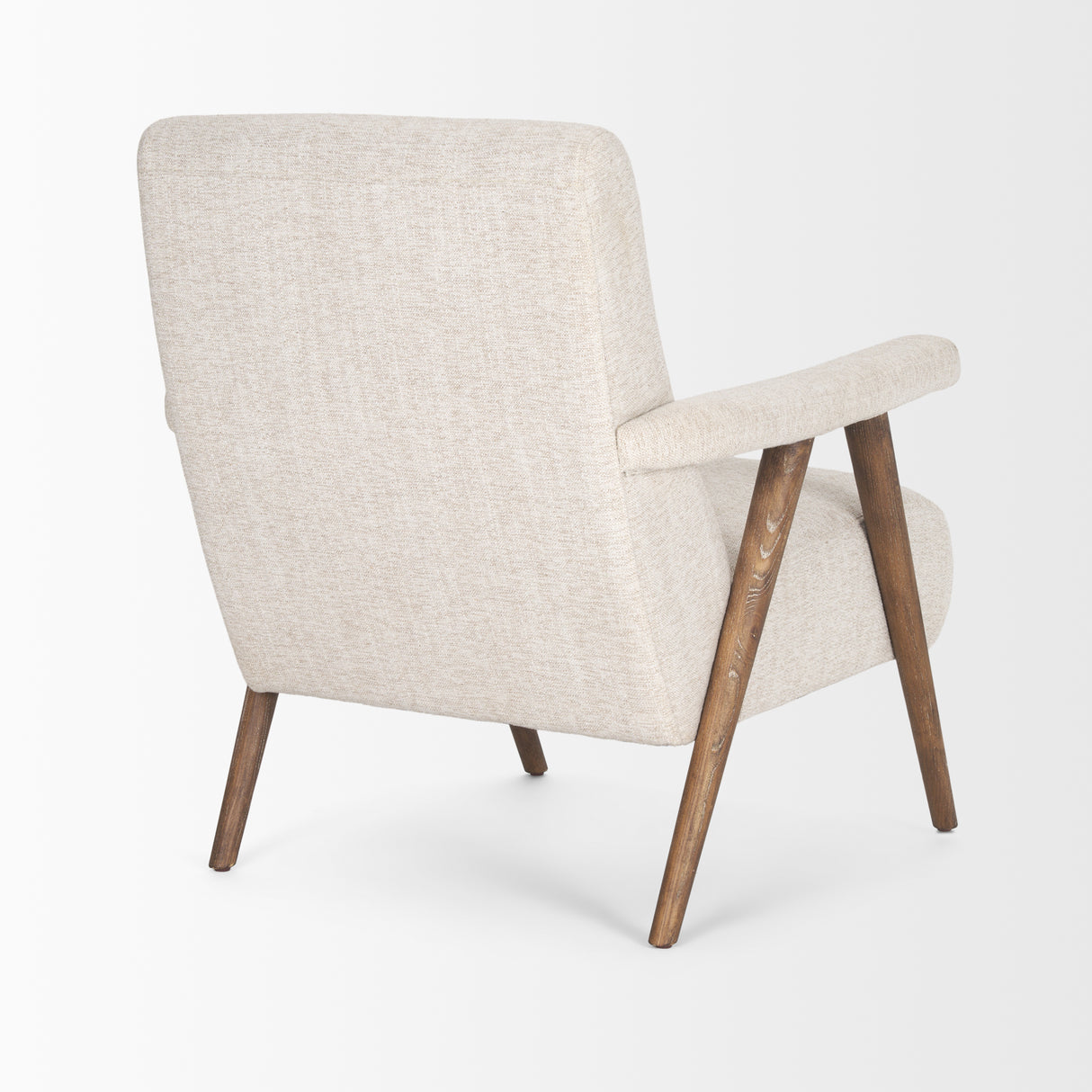 Nico Oatmeal Upholstered w/ Brown Wood Accent Chair from Mercana - Luna Furniture