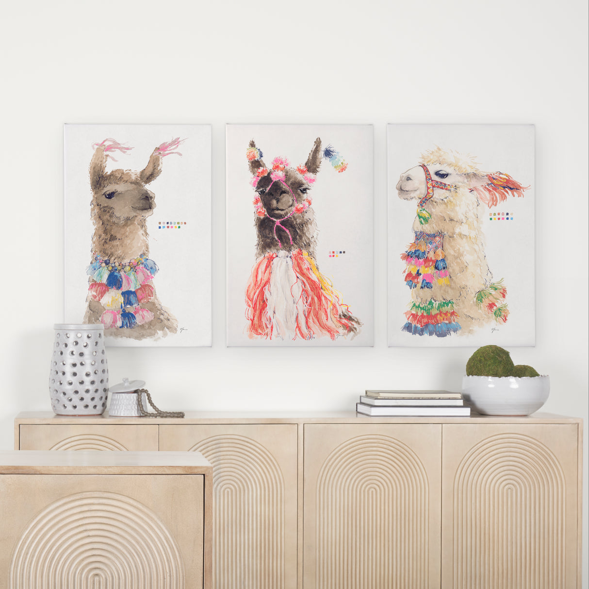 Lama I by Mercana Studio a Hand Embellished Textured Canvas from Mercana - Luna Furniture