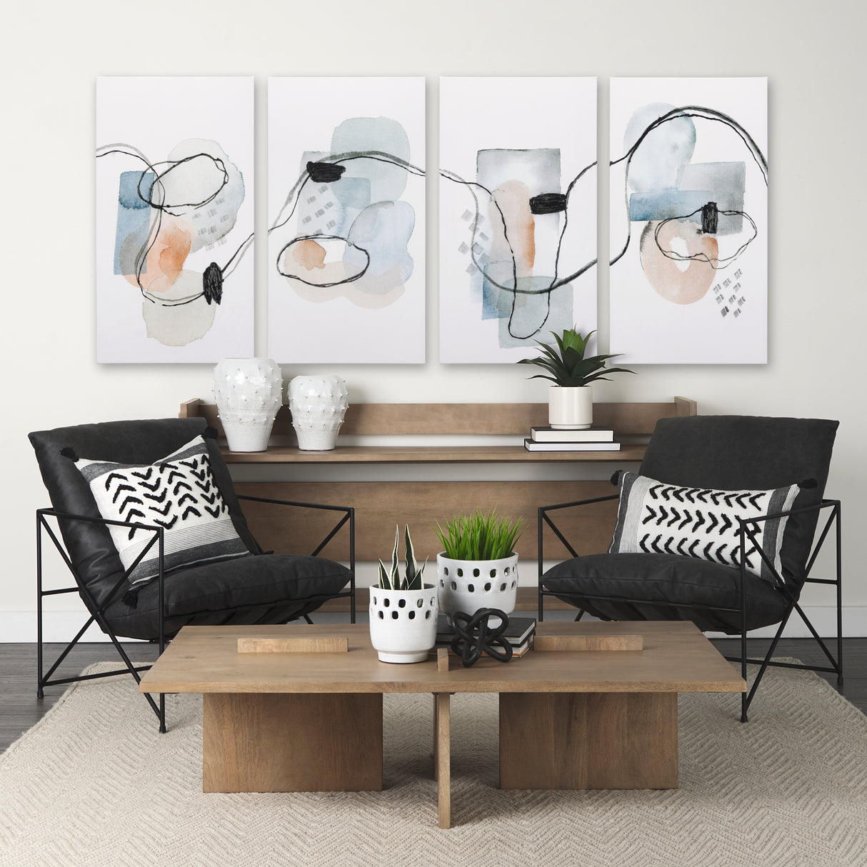 A Cloudy Afternoon II by Mercana Studio a Hand Embellished Textured Canvas from Mercana - Luna Furniture