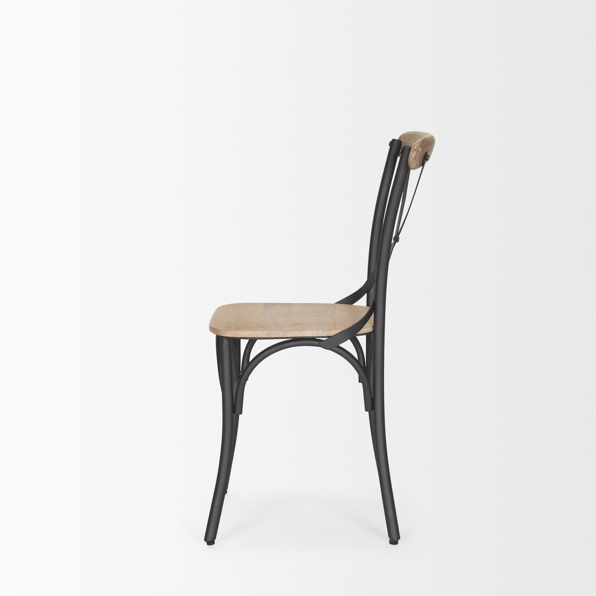 Etienne Light Brown Wood w/ Iron Metal Dining Chair, Set of 2 from Mercana - Luna Furniture