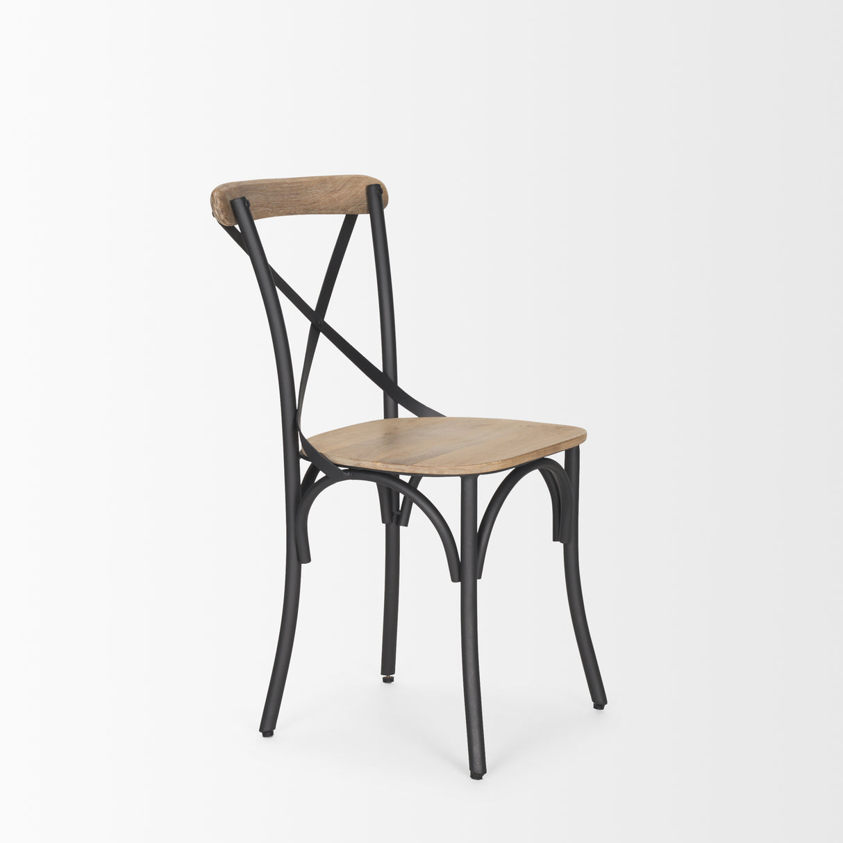 Etienne Light Brown Wood w/ Iron Metal Dining Chair, Set of 2 from Mercana - Luna Furniture