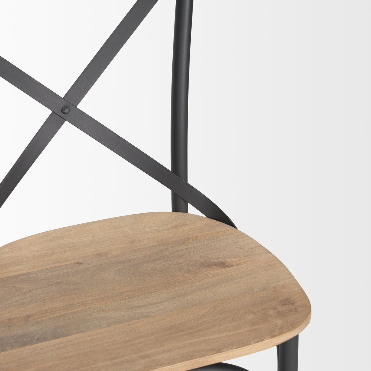Etienne Light Brown Wood w/ Iron Metal Dining Chair, Set of 2 from Mercana - Luna Furniture