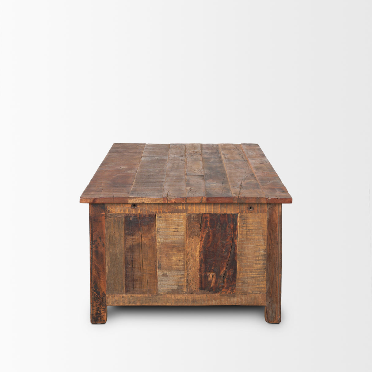 Wilton Brown Wood w/ 12 Black Metal Drawers Coffee Table from Mercana - Luna Furniture