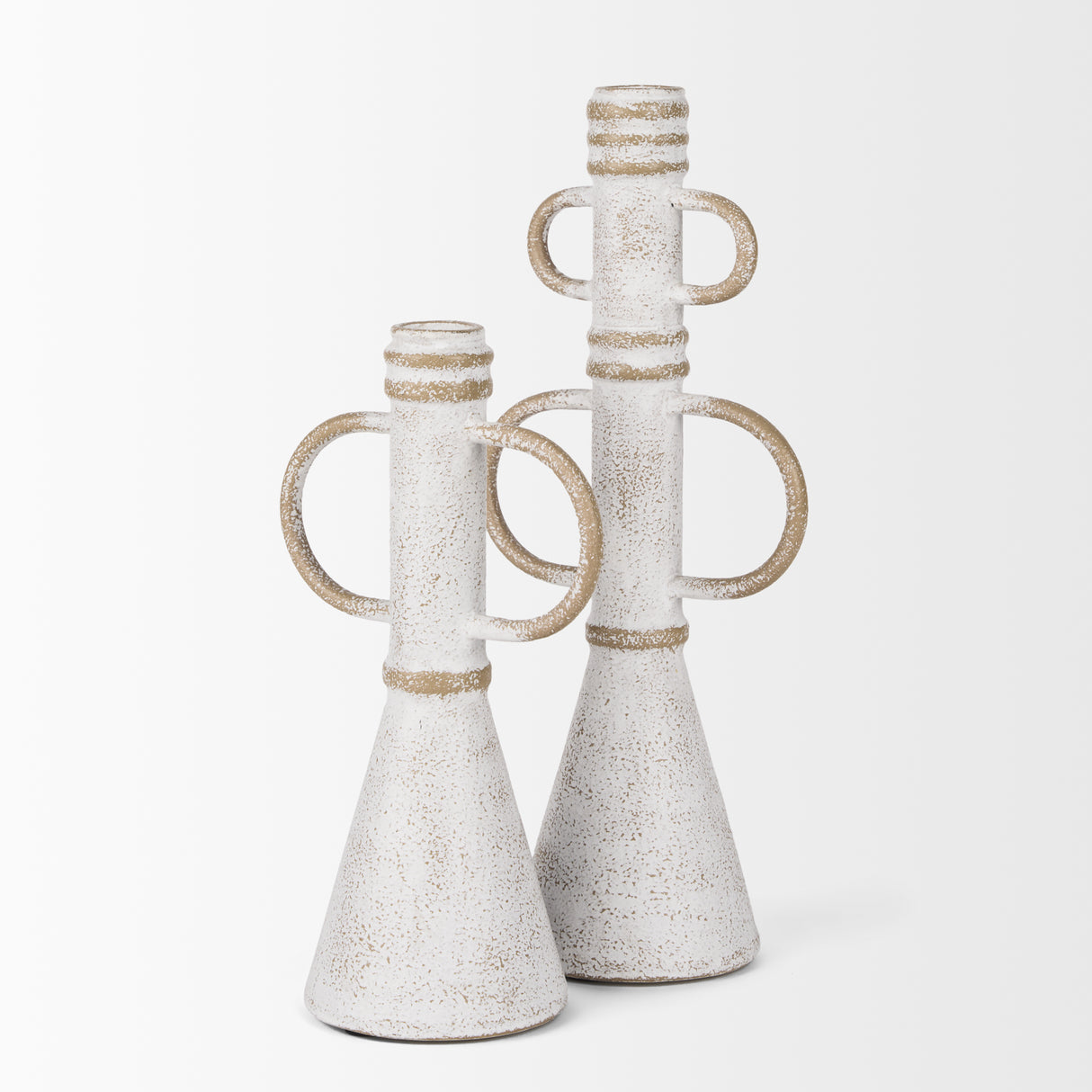 Ziva Large Distressed White Metal Sculptural Object from Mercana - Luna Furniture