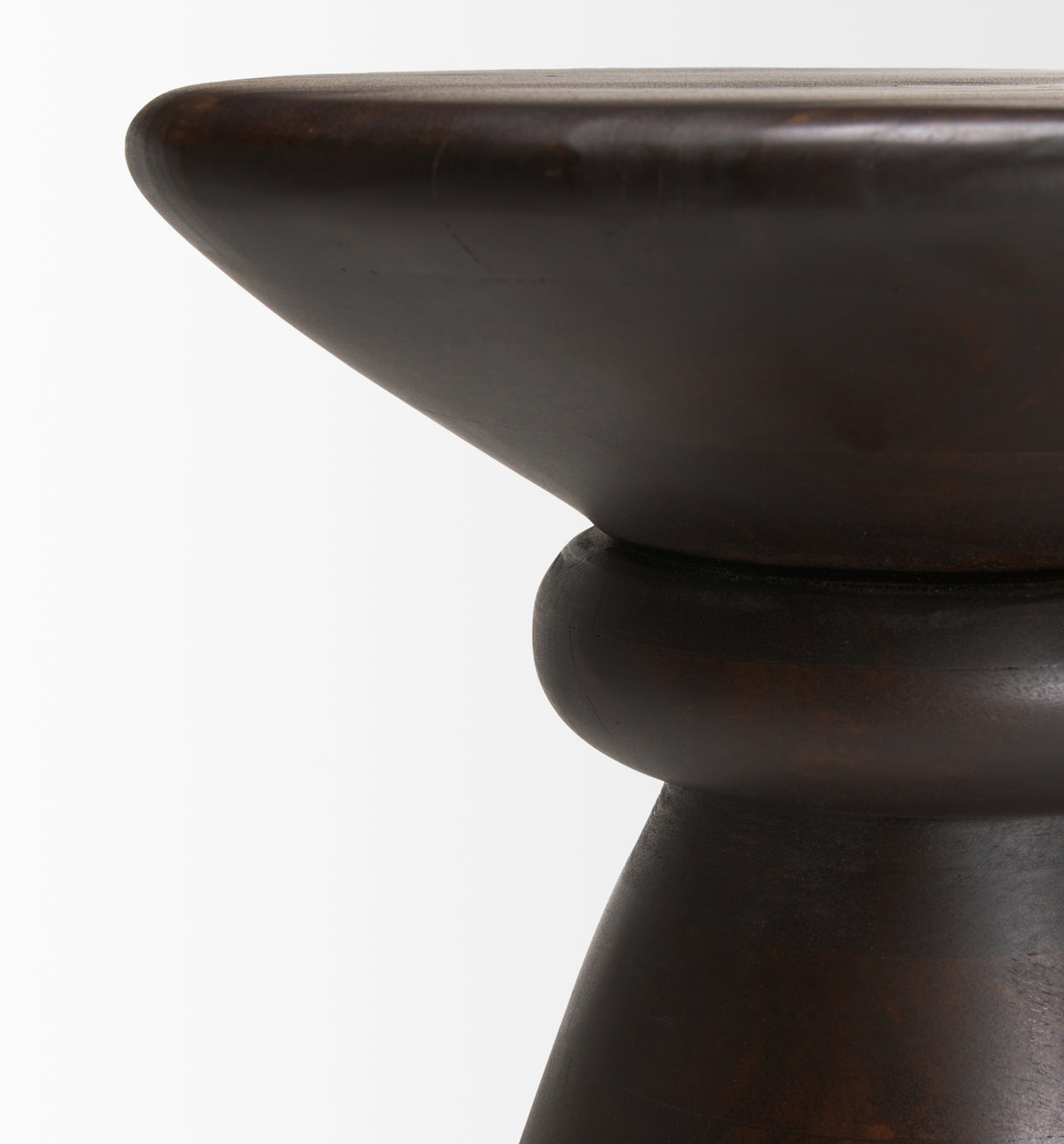 Palmera Dark Brown Wood Pedestal Accent Table from Mercana - Luna Furniture