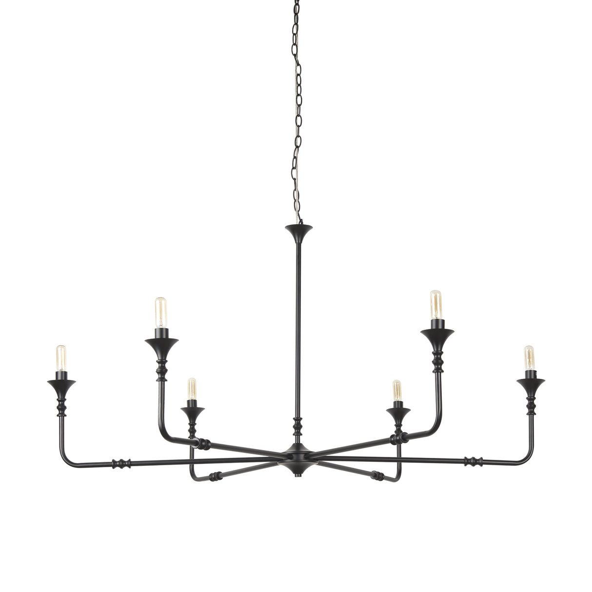 Gabriel Large Matte Black Chandelier from Mercana - Luna Furniture