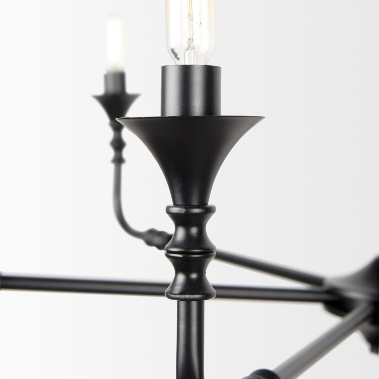 Gabriel Large Matte Black Chandelier from Mercana - Luna Furniture