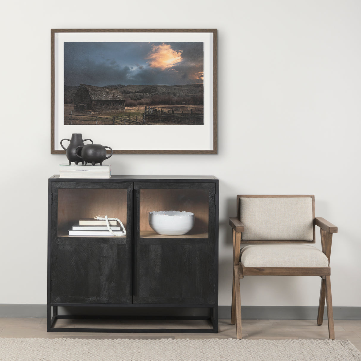 Storm's Horizon by Chad Mackay a Hand Embellished Textured Framed Photo Art Print Matted under Glass from Mercana - Luna Furniture