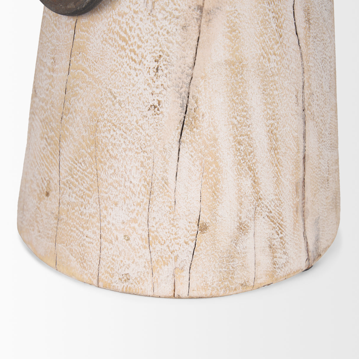 Monique Large Light Brown w/ Handles Wood Pot from Mercana - Luna Furniture