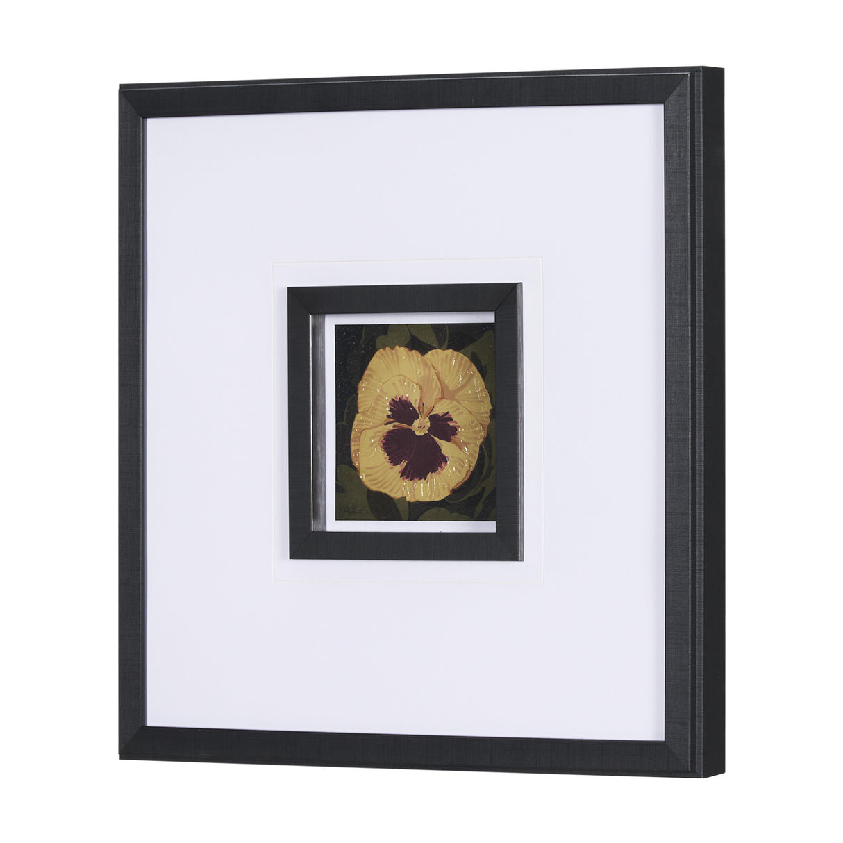 Flower Portrait I by Mercana Studio a Hand Embellished Textured Framed Art Print Matted under Glass from Mercana - Luna Furniture