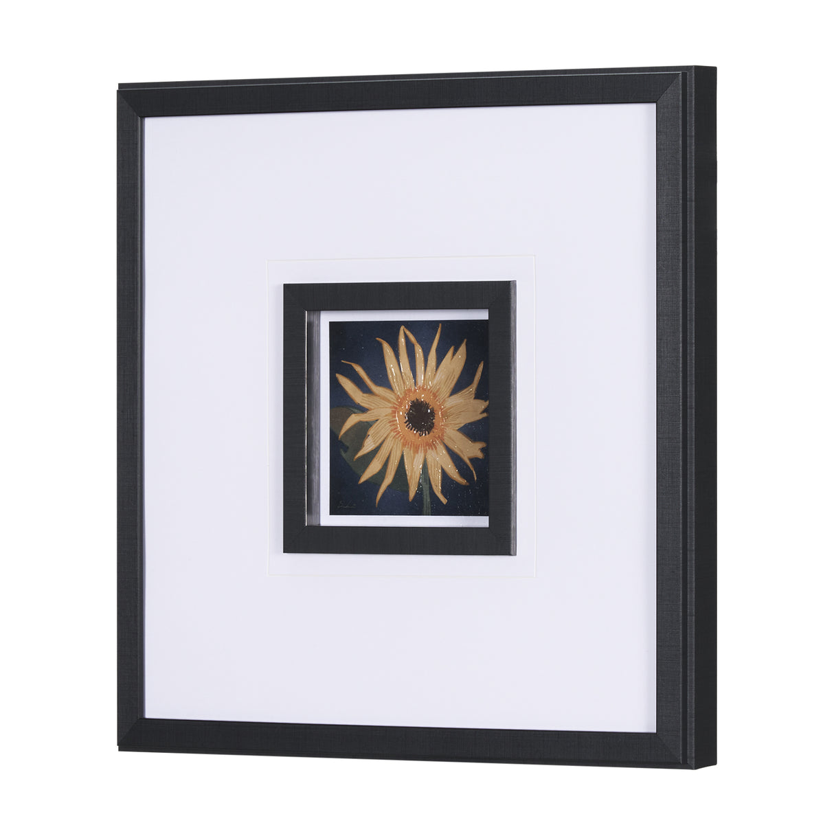 Flower Portrait IX by Mercana Studio a Hand Embellished Textured Framed Art Print Matted under Glass from Mercana - Luna Furniture