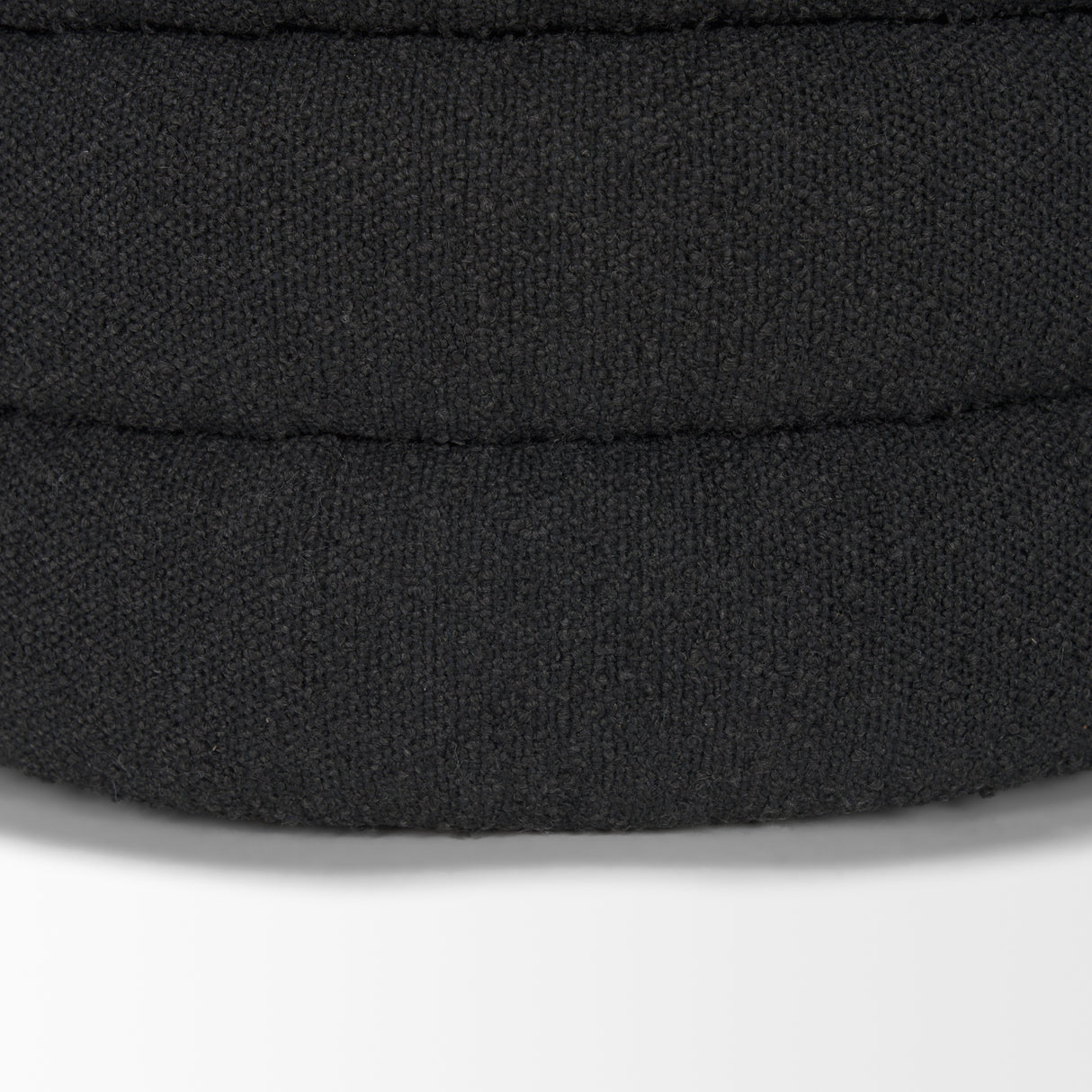 Elise Black Boucle Upholstered Storage Ottoman from Mercana - Luna Furniture