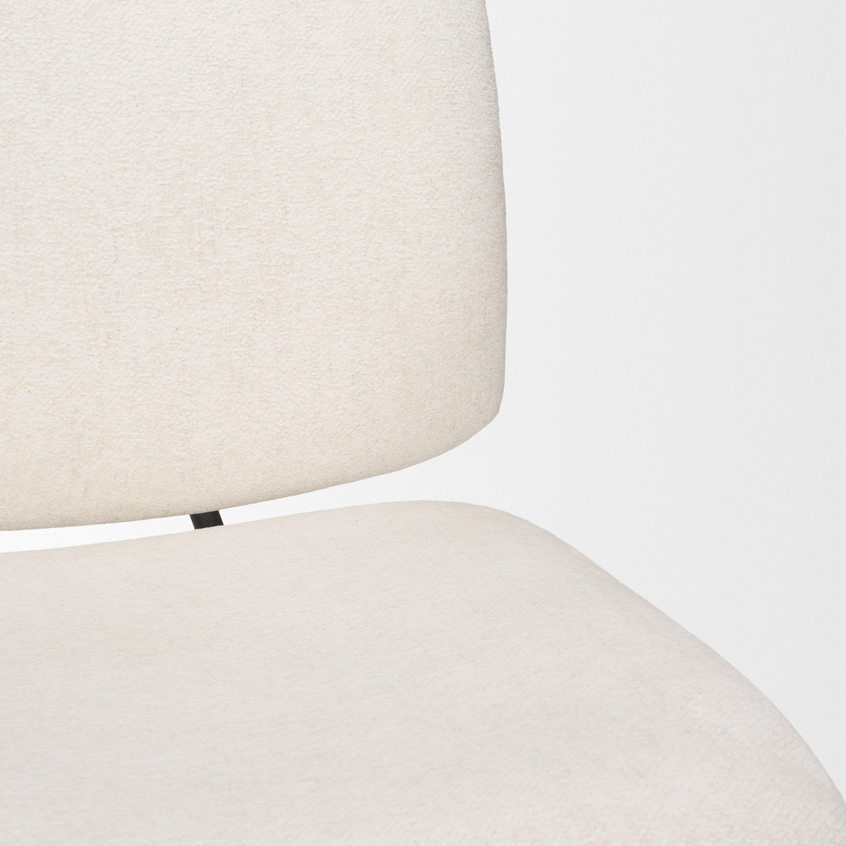 Nora Cream Fabric w/ Matte Black Metal Legs Accent Chair from Mercana - Luna Furniture