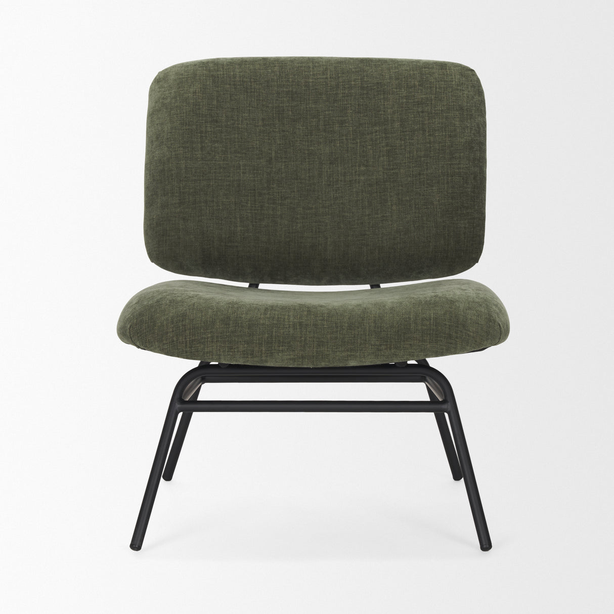 Nora Forest Green Fabric w/ Matte Black Metal Legs Accent Chair from Mercana - Luna Furniture