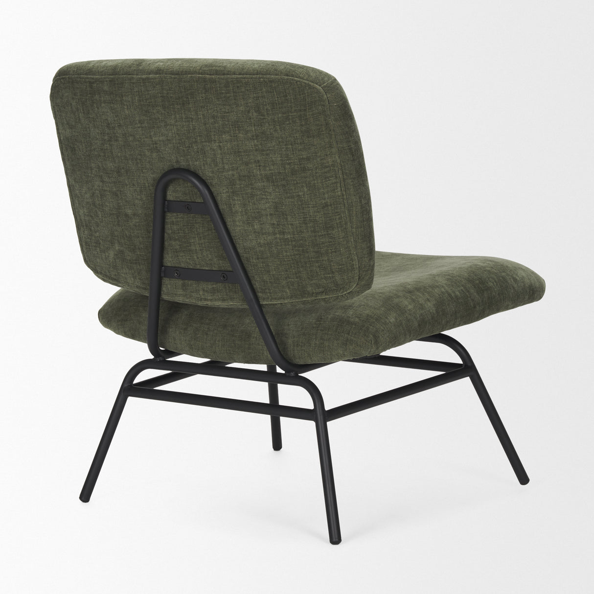 Nora Forest Green Fabric w/ Matte Black Metal Legs Accent Chair from Mercana - Luna Furniture