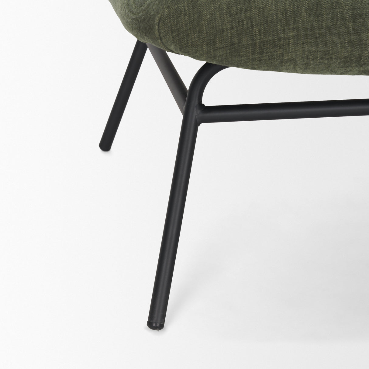 Nora Forest Green Fabric w/ Matte Black Metal Legs Accent Chair from Mercana - Luna Furniture