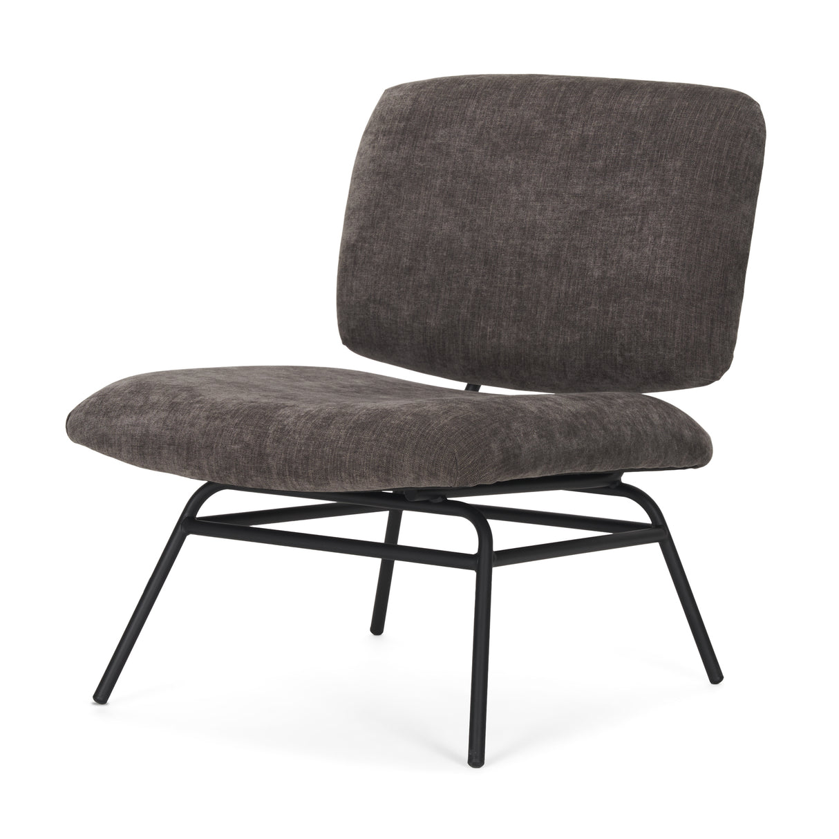 Nora Charcoal Fabric w/ Matte Black Metal Legs Accent Chair from Mercana - Luna Furniture