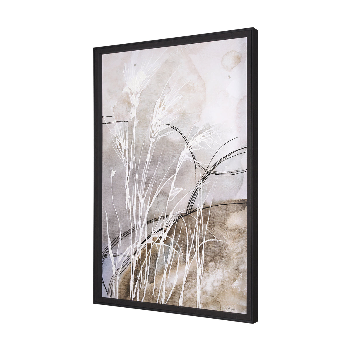 Blowing Grass II by Mercana Studio a Hand Embellished Textured Framed Art Print from Mercana - Luna Furniture