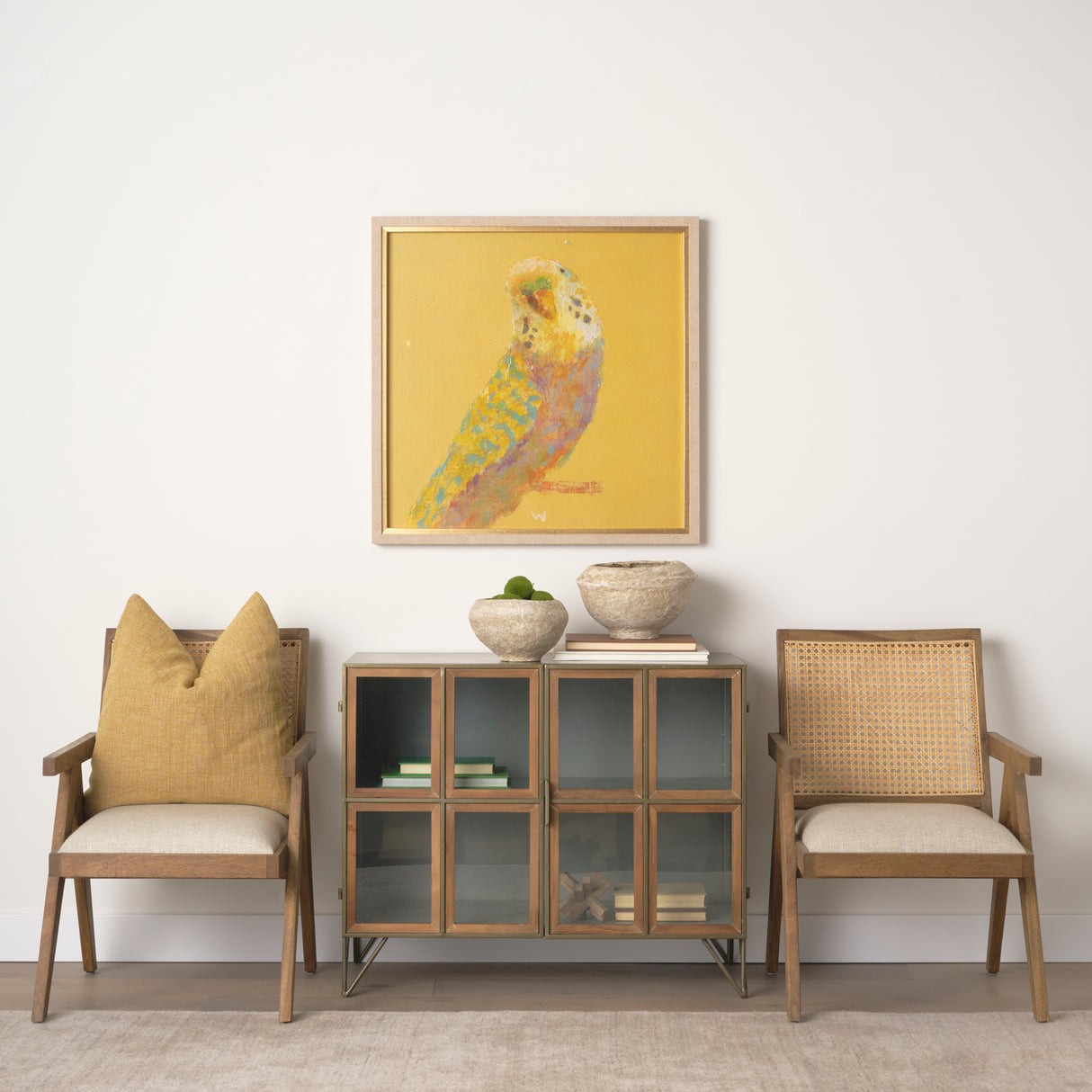 Bright Birds I by Roy Woodland a Hand Embellished Textured Framed Art Print from Mercana - Luna Furniture